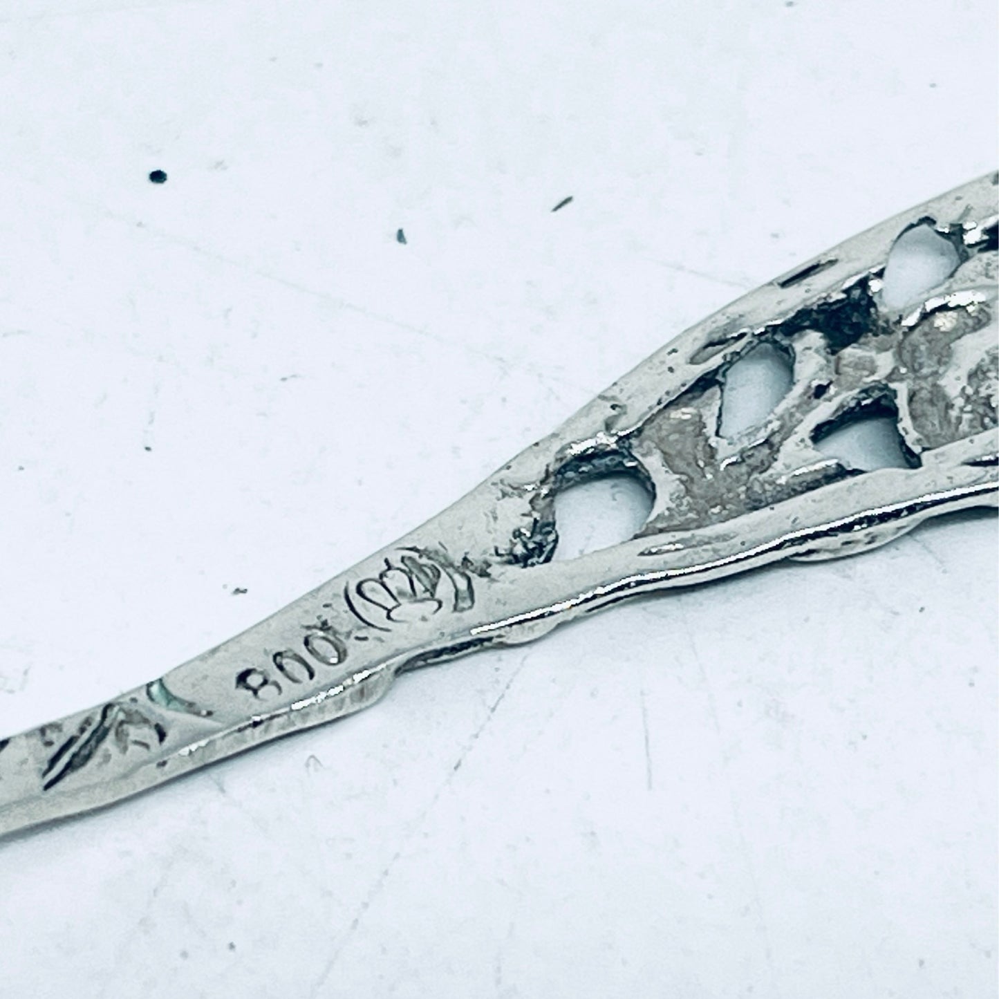 Anello Artigianale ROSA Mod. INTERO Realizzato con intero Antico Cucchiaino in Argento (Prima Metà del ’900)