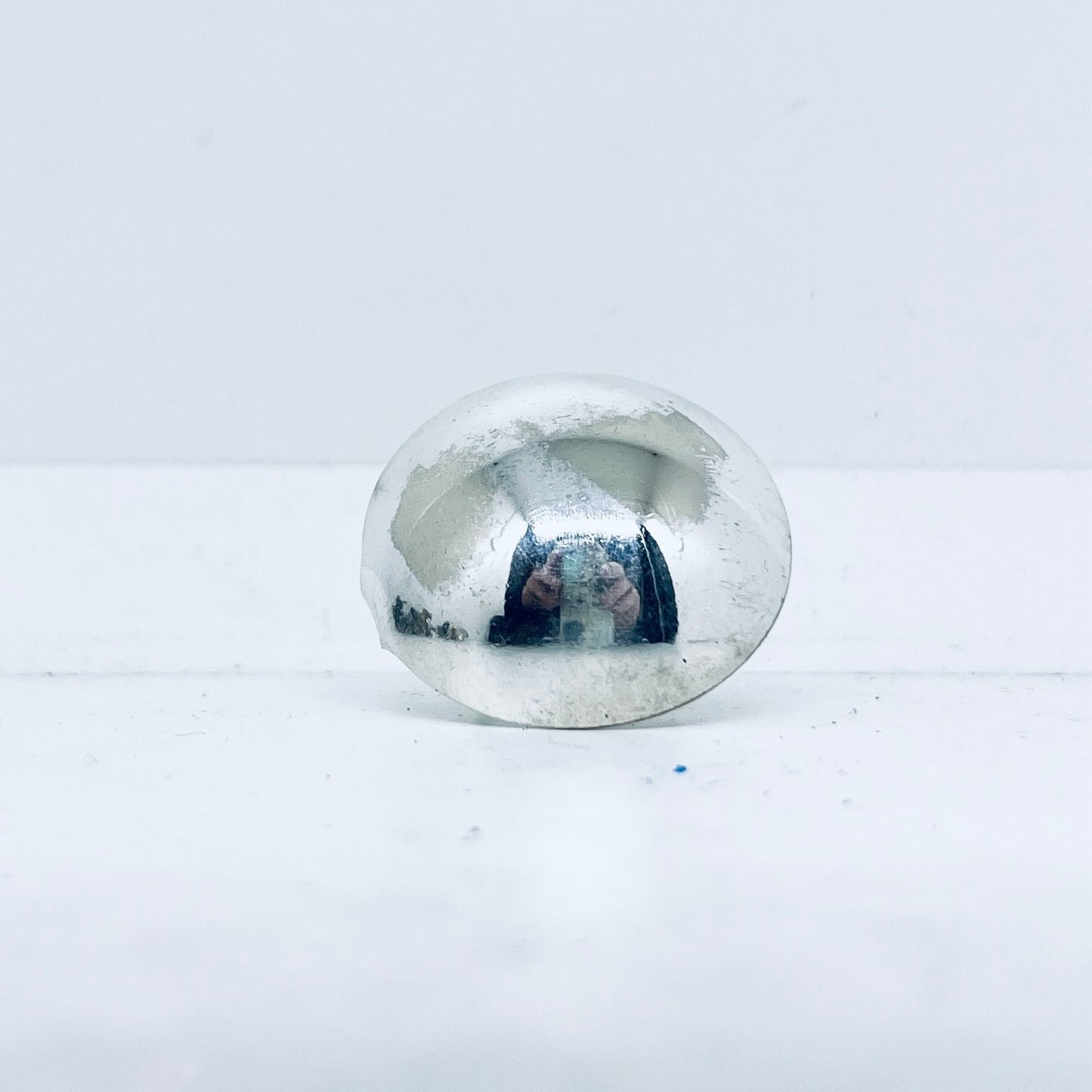 Anello Artigianale TONDO Mod. INTERO Realizzato con intero Antico Cucchiaino in Argento (Prima Metà del ’900)