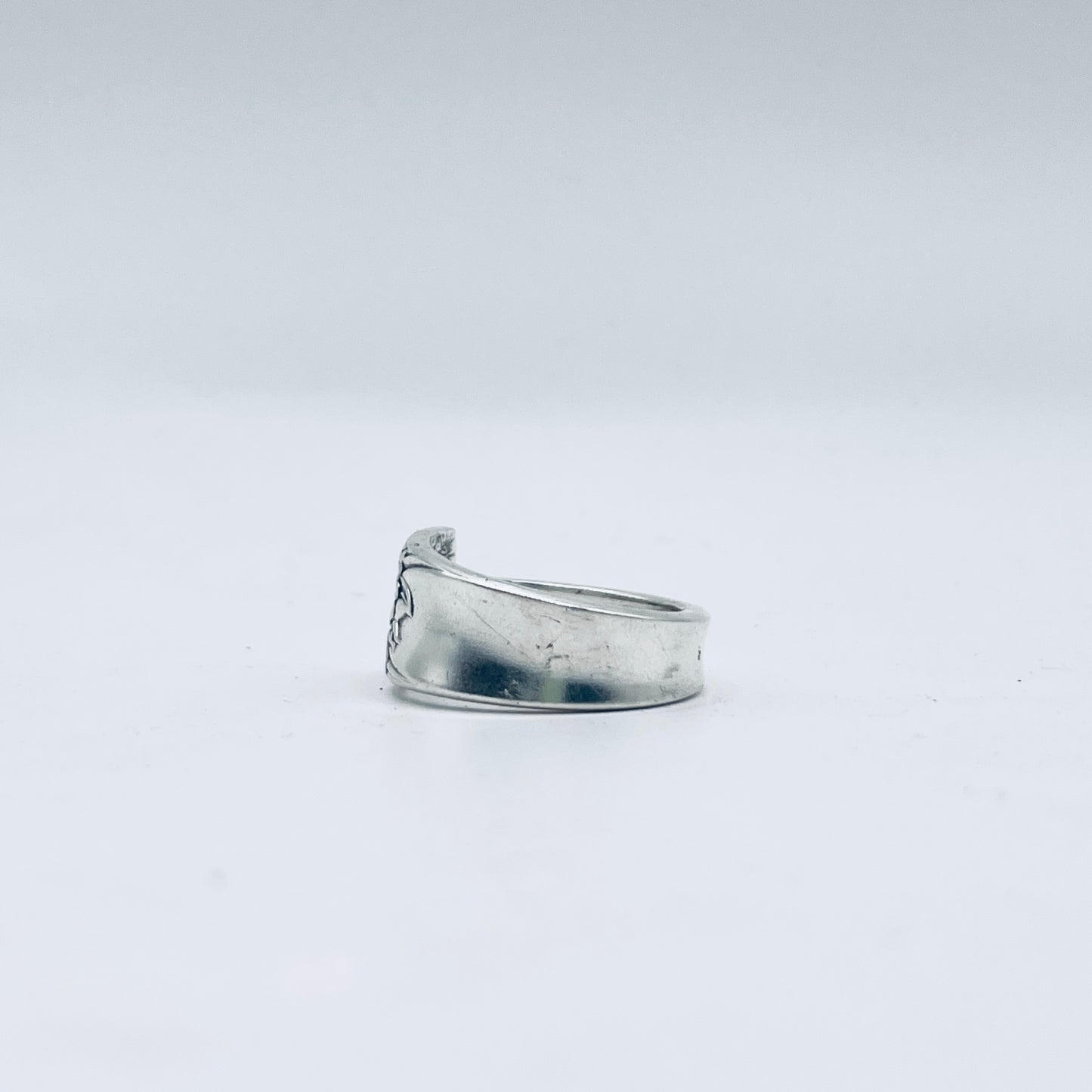 Anello Artigianale GIRASOLI Mod. CLASSICO/SPIRALE Realizzato con Antica posata in Argento (Prima Metà del ’900)