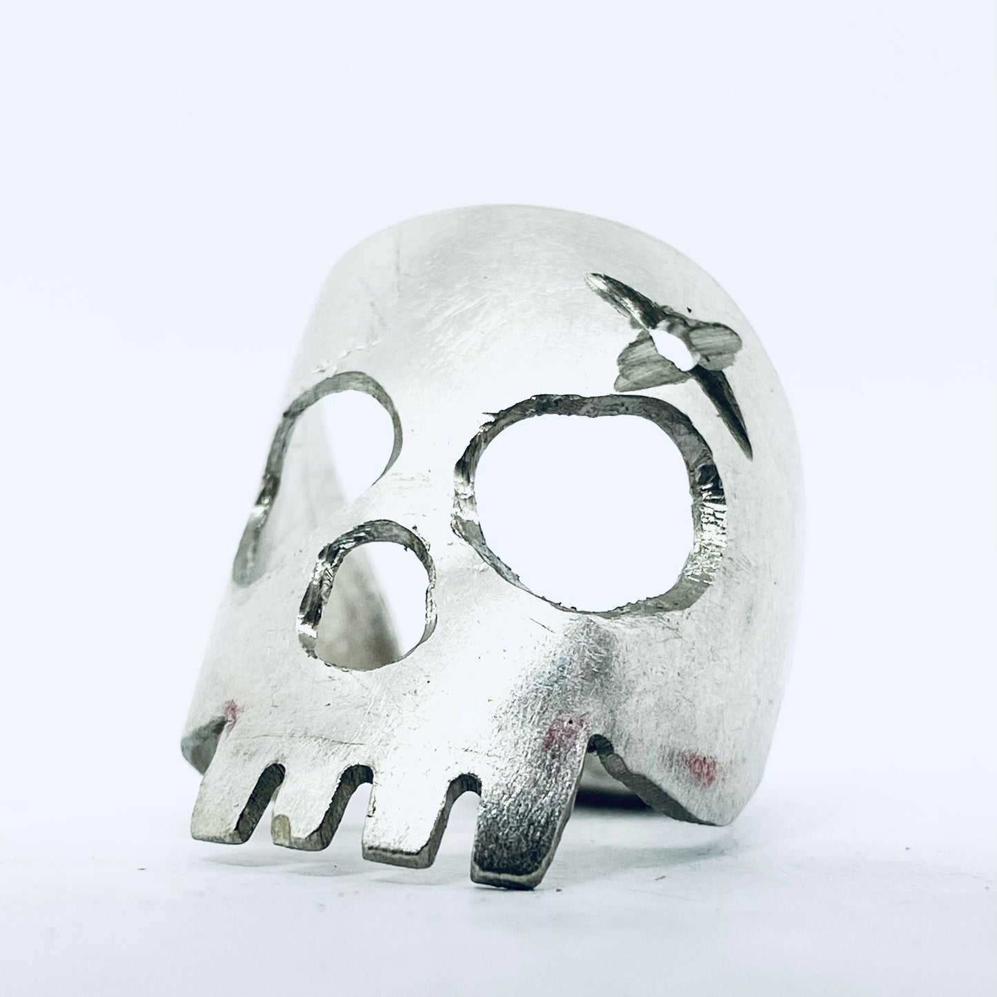 Anello Artigianale Mod. TESCHIO Realizzato con Antica posata in Argento (Prima Metà del ’900)