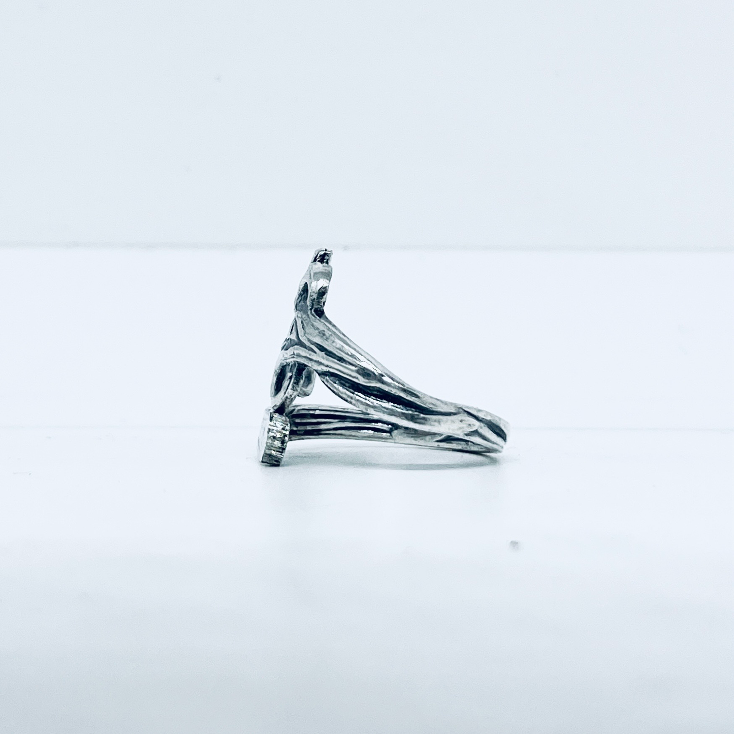 Anello Artigianale GIGLIO Mod. SPIRALE Realizzato con Antica posata in Argento (Prima Metà del ’900)