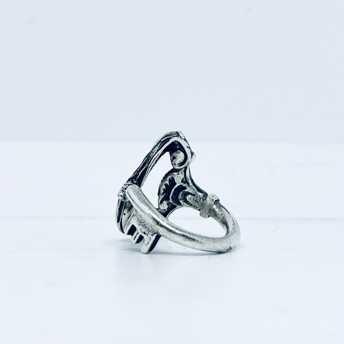 Anello Artigianale “CHIAVE ARGENTO 925 #03” Realizzato con Antica Chiave in Argento