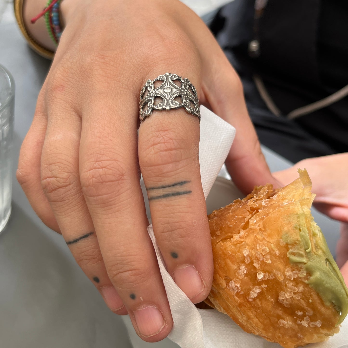 Anello Artigianale “BOCCHETTA SERRATURA ROMBO” Realizzato con bocchetta serratura in Argento (Prima Metà del ’900)
