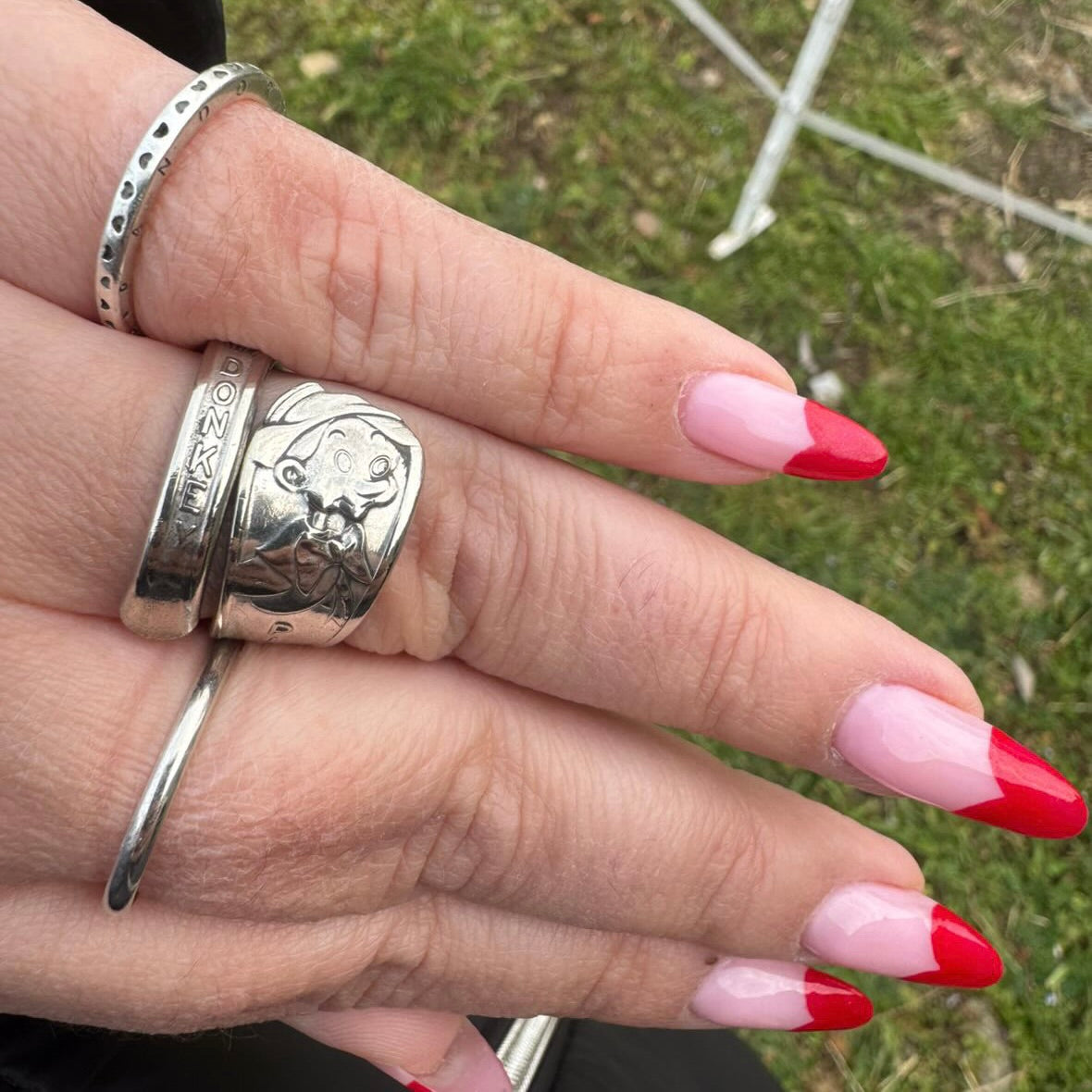 Anello Artigianale PINOCCHIO Mod. SPIRALE Realizzato con Antica posata in Argento (Prima Metà del ’900)