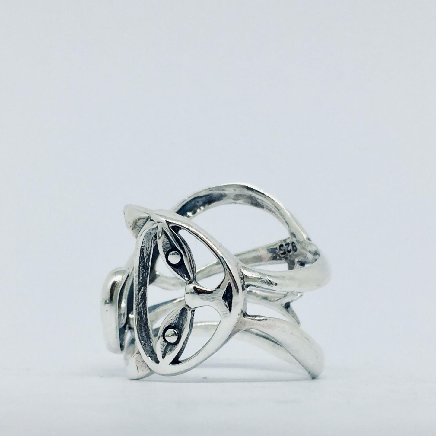 Anello Artigianale GATTO VIPPY Mod. SPILLA Realizzato con Antica spilla in Argento (Prima Metà del ’900)