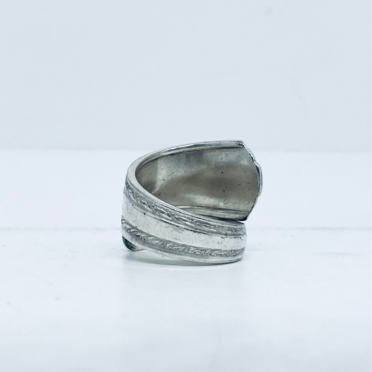 Anello Artigianale Mod. SPIRALE Realizzato con Antica posata in Argento (Prima Metà del ’900)