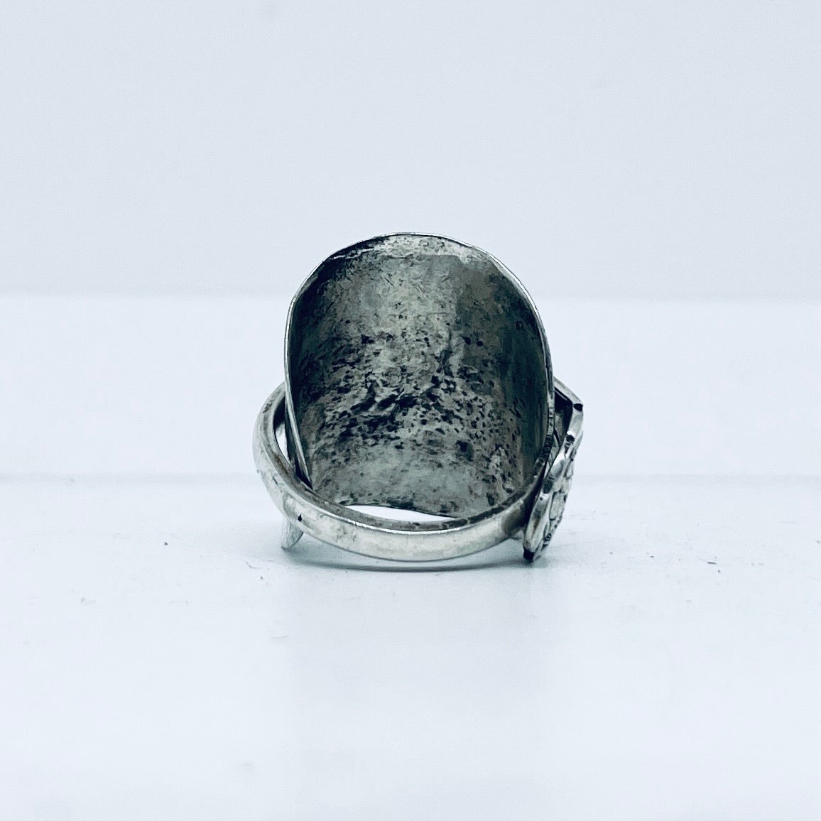 Anello Artigianale NON TI SCORDAR DI ME Mod. INTERO Realizzato con intero Antico Cucchiaino in Argento (Prima Metà del ’900)
