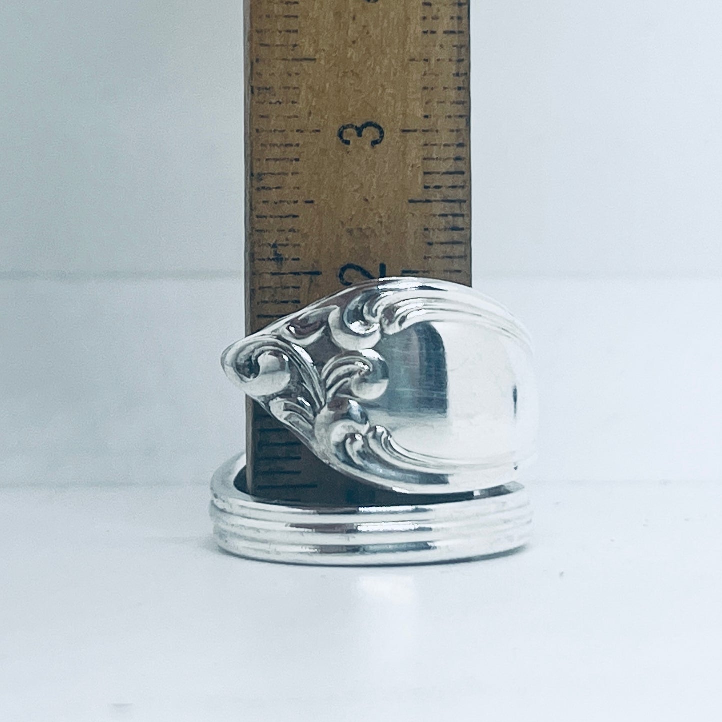 Anello Artigianale Mod. SPIRALE Realizzato con Antica posata in Argento (Prima Metà del ’900)