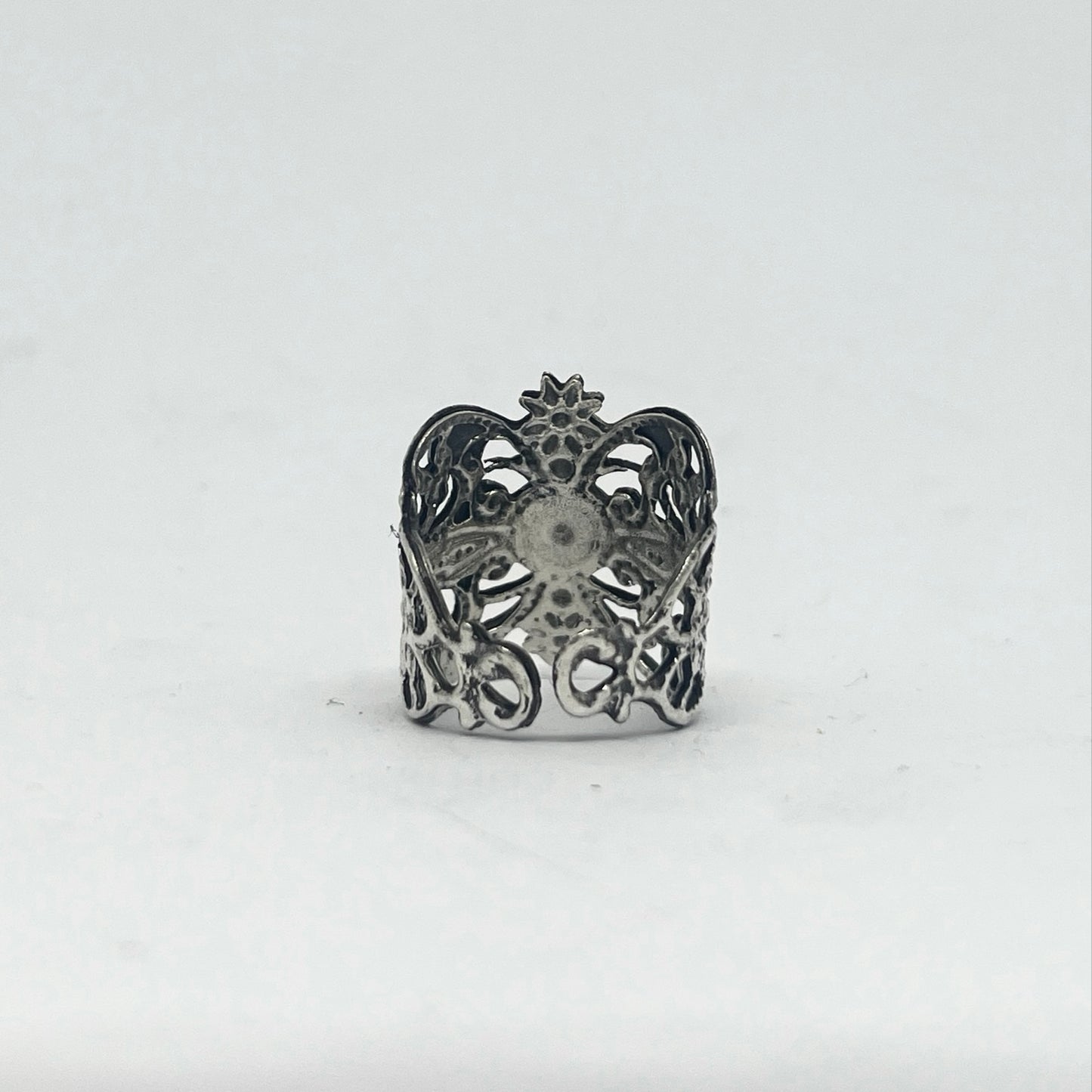 Anello Artigianale “BOCCHETTA SERRATURA FIORI” Realizzato con bocchetta serratura in Argento (Prima Metà del ’900)