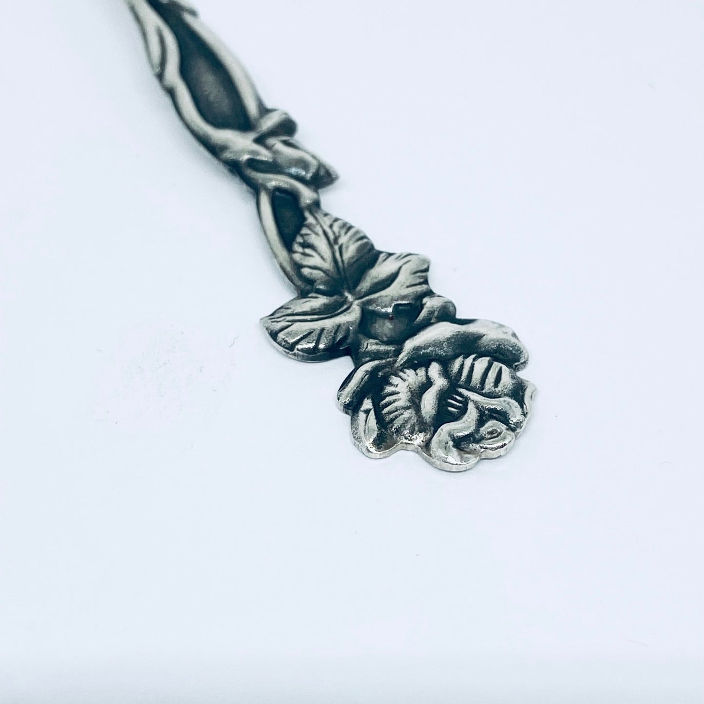 Anello Artigianale ROSA Mod. SPIRALE Realizzato con Antica posata in Argento (Prima Metà del ’900)