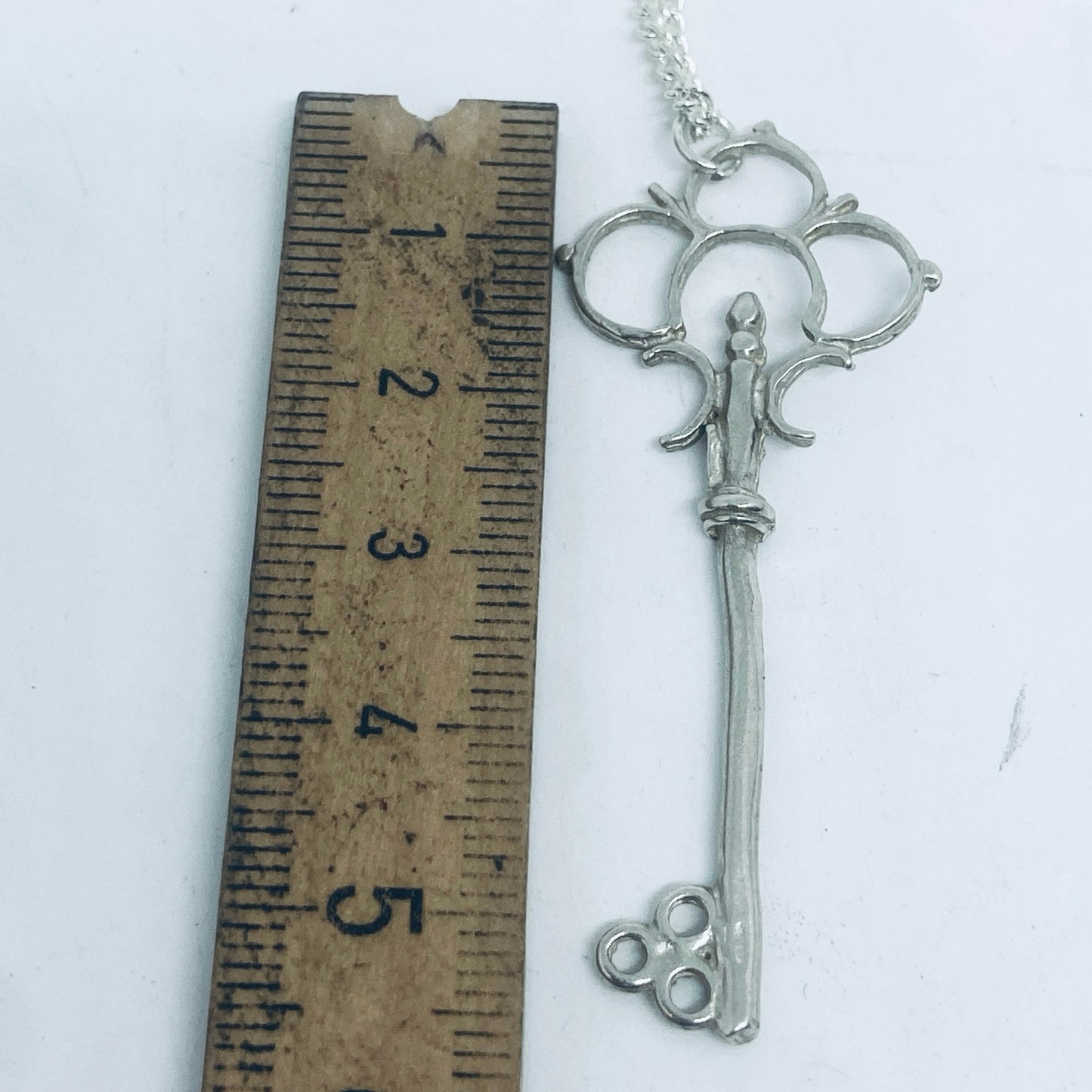 Pendente Artigianale Mod. CHIAVE Realizzato con Antica Chiave in Argento (Prima Metà del ’900)