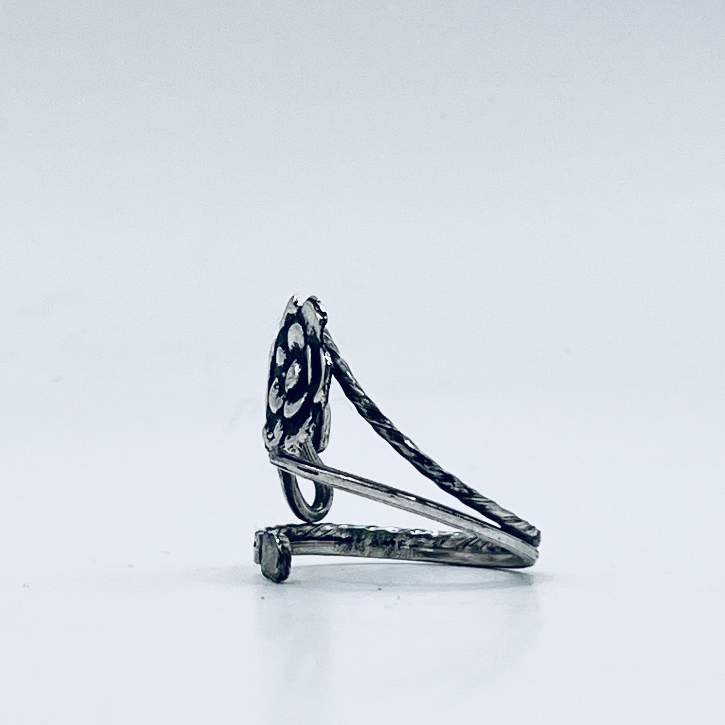 Anello Artigianale ART NOUVEAU Mod. INTERO/SPIRALE Realizzato con Antica posata in Argento (Prima Metà del ’900)