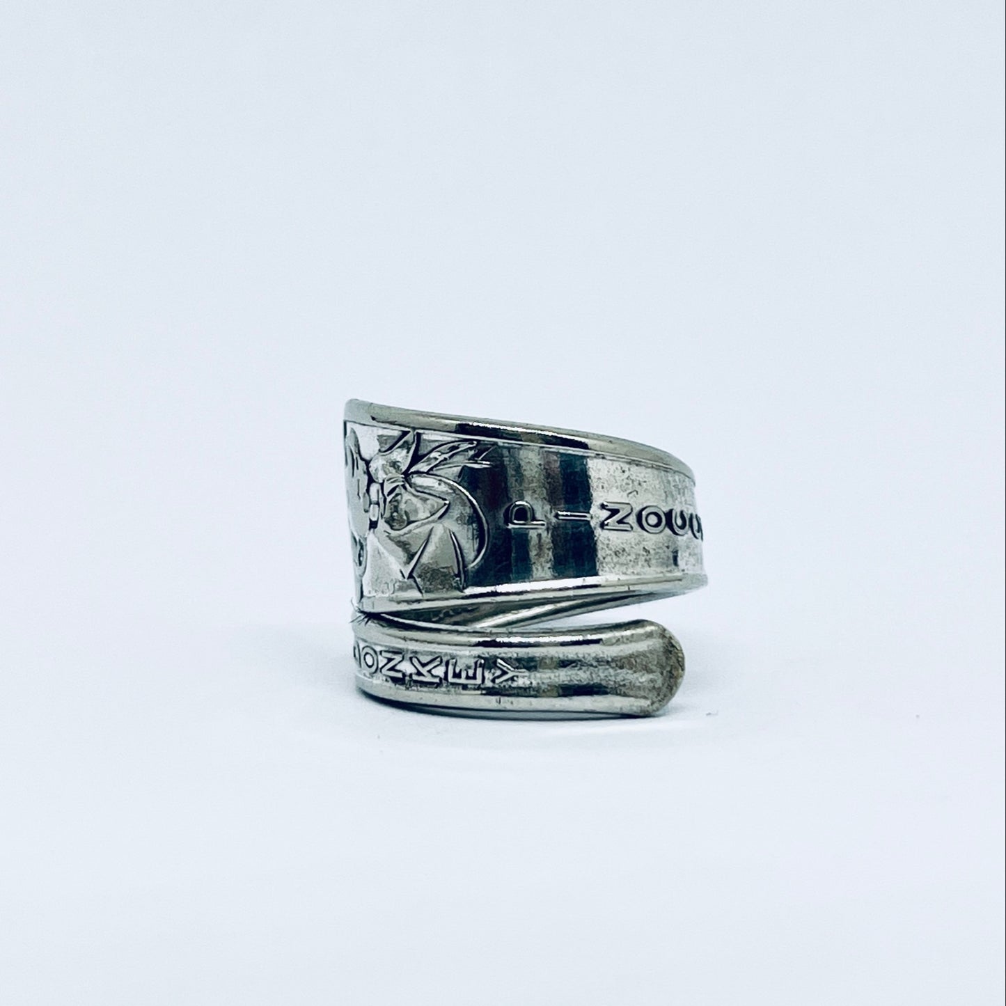 Anello Artigianale PINOCCHIO Mod. SPIRALE Realizzato con Antica posata in Argento (Prima Metà del ’900)