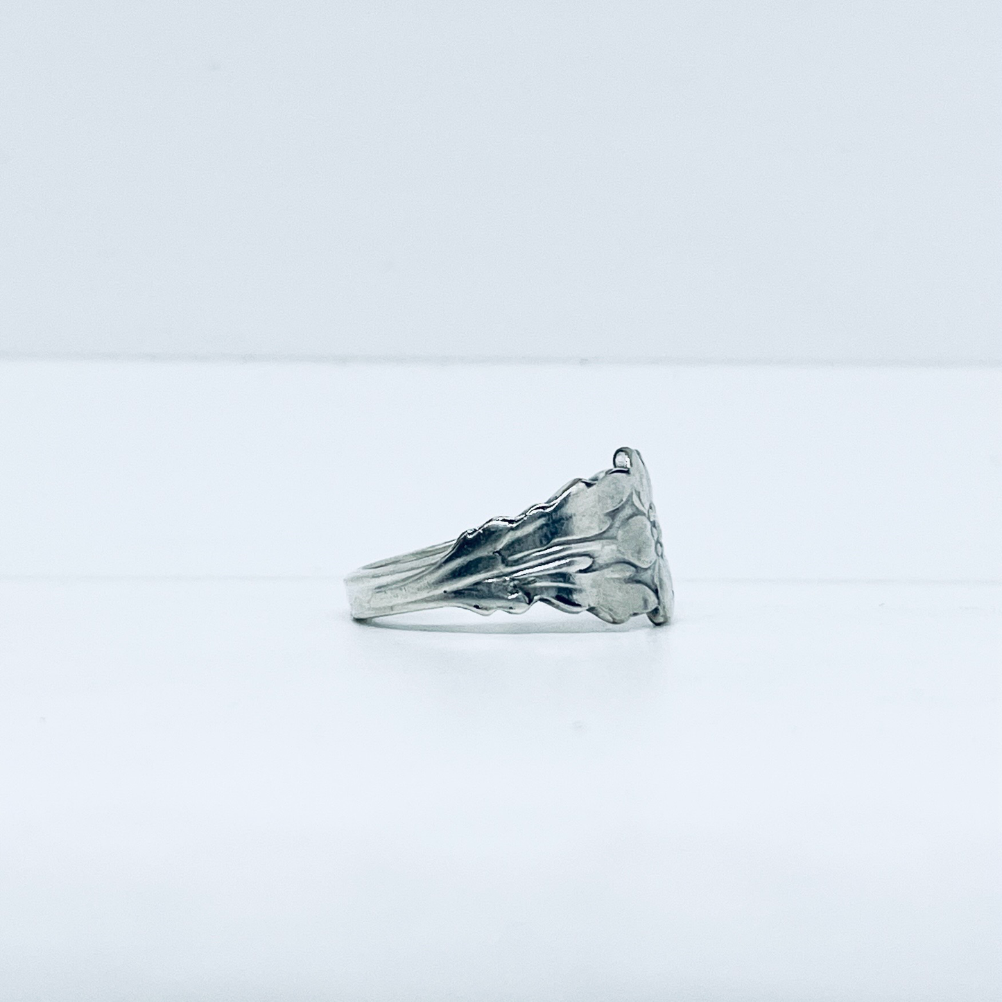 Anello Artigianale STELLA ALPINA Mod. CLASSICO Realizzato con Antica posata in Argento (Prima Metà del ’900)
