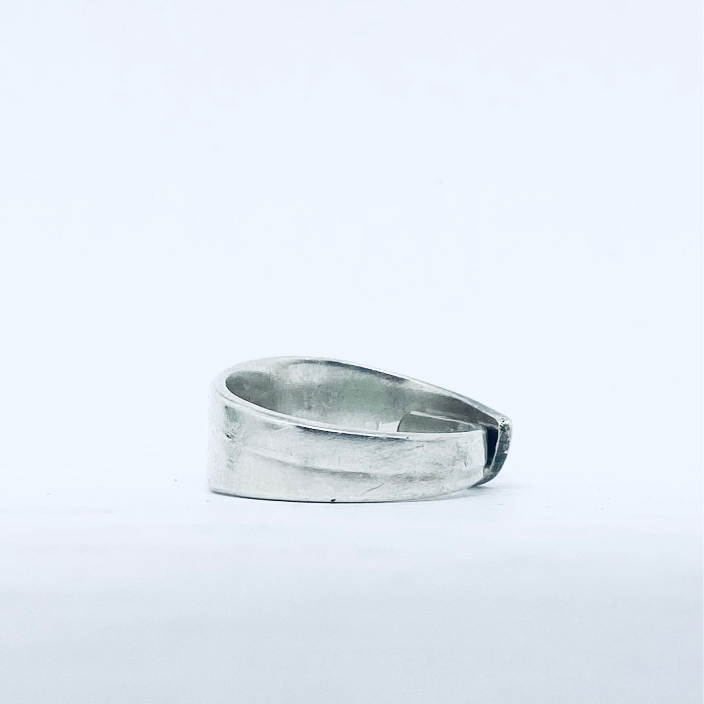 Anello Artigianale ROSA Mod. CLASSICO Realizzato con Antica posata in Argento (Prima Metà del ’900)