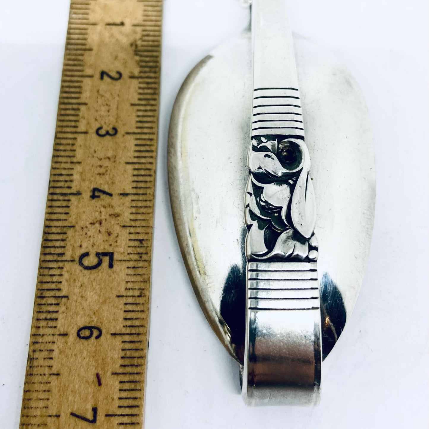 Pendente Artigianale Mod. INTERO Realizzato con Antica Posata in Argento (Prima Metà del ’900)