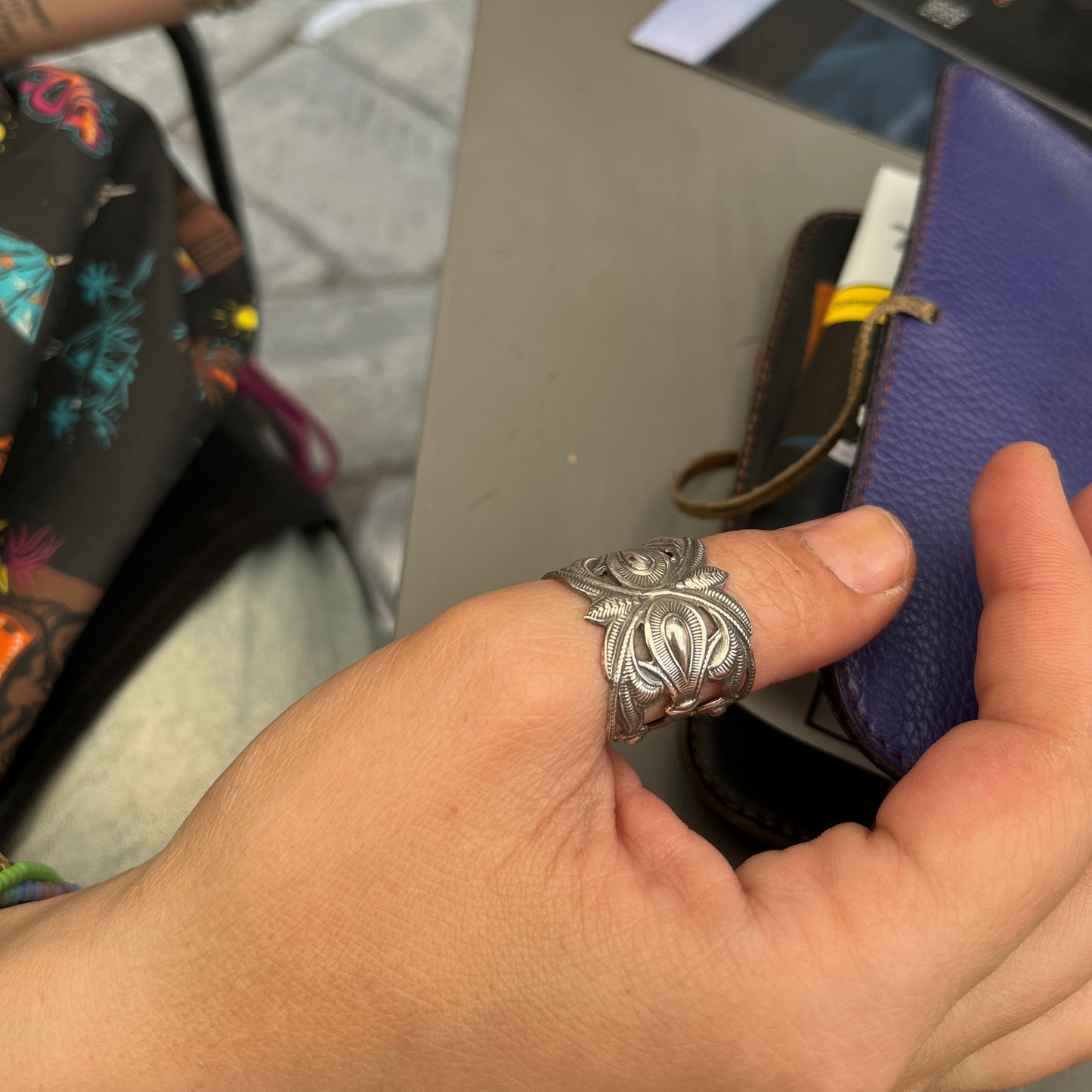 Anello Artigianale “BOCCHETTA SERRATURA GOCCIA” Realizzato con bocchetta serratura in Argento (Prima Metà del ’900)