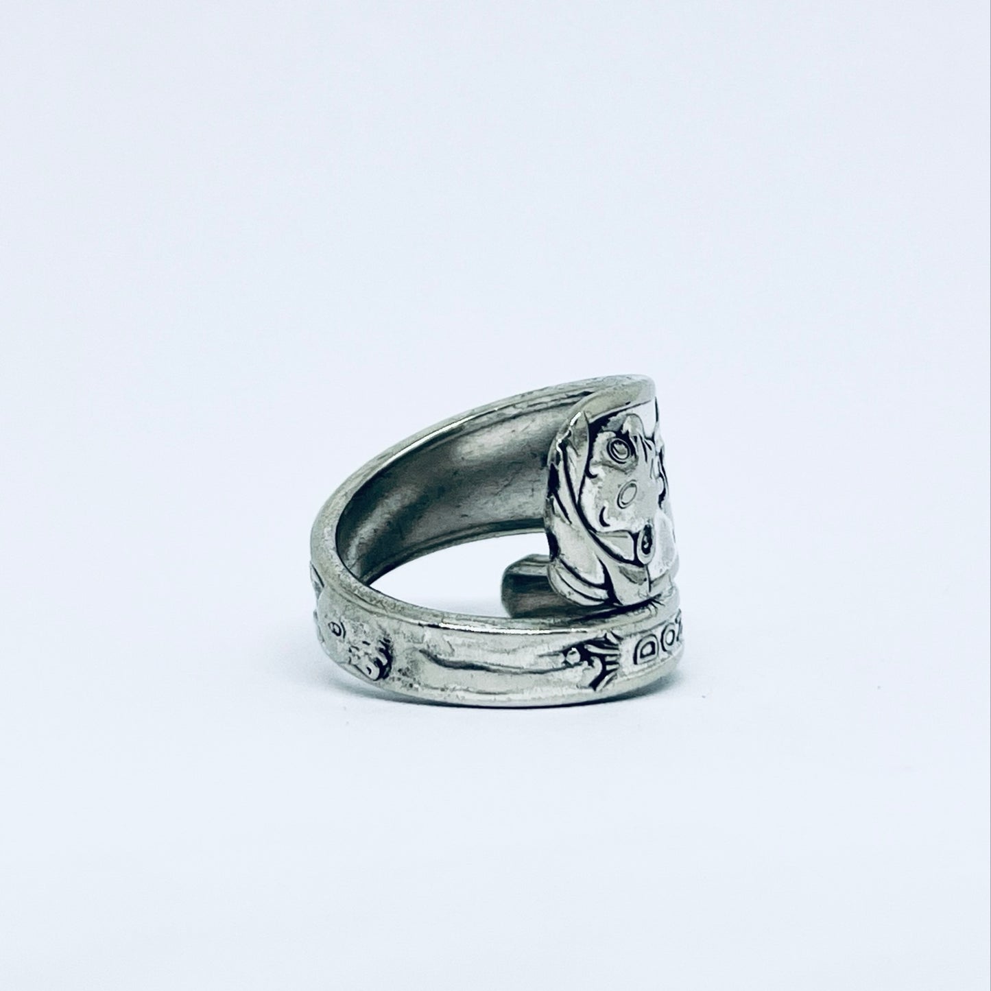 Anello Artigianale PINOCCHIO Mod. SPIRALE Realizzato con Antica posata in Argento (Prima Metà del ’900)