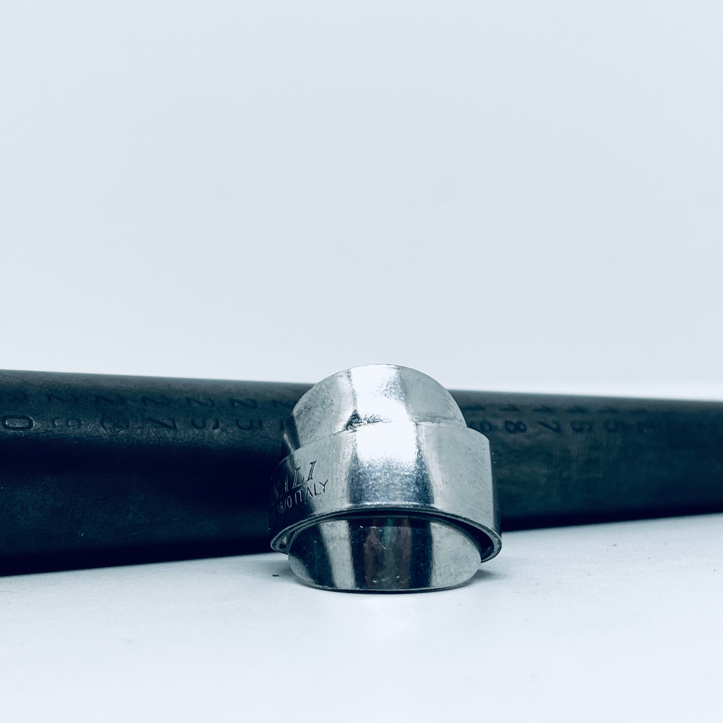 Anello Artigianale TESTER Mod. INTERO Realizzato con posata in Acciaio