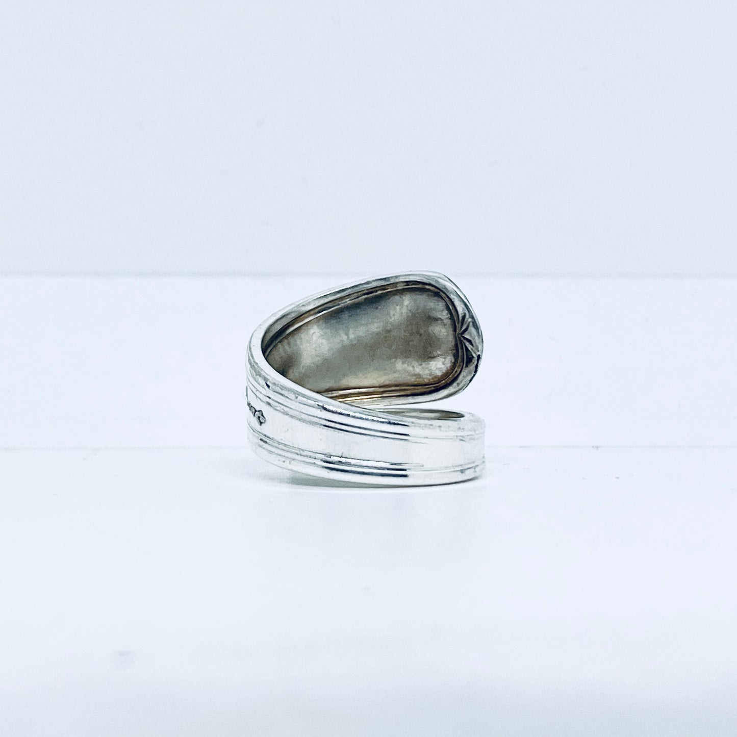 Anello Artigianale Mod. SPIRALE Realizzato con Antica posata in Argento (Prima Metà del ’900)