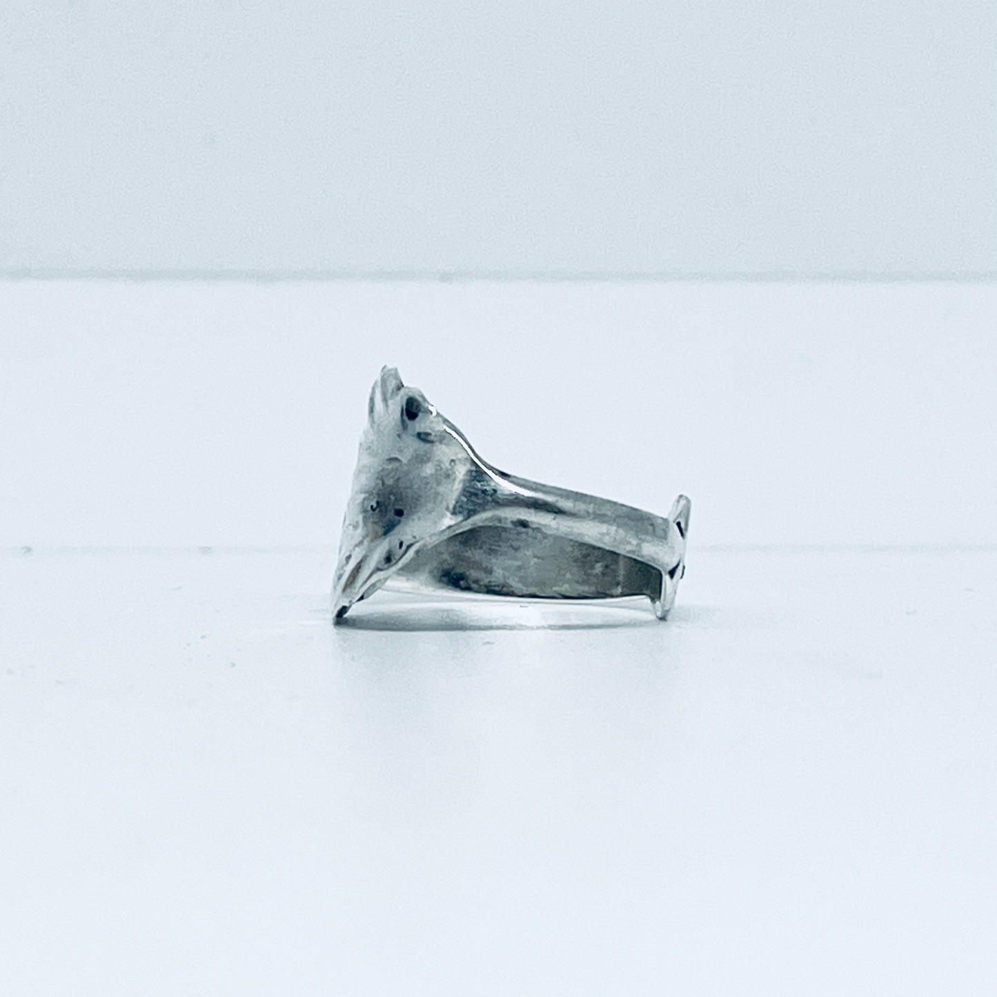 Anello Artigianale SALE STELLA CHE e CONCHIGLIA Mod. INTERO Realizzato con intero Antico Cucchiaino in Argento (Prima Metà del ’900)