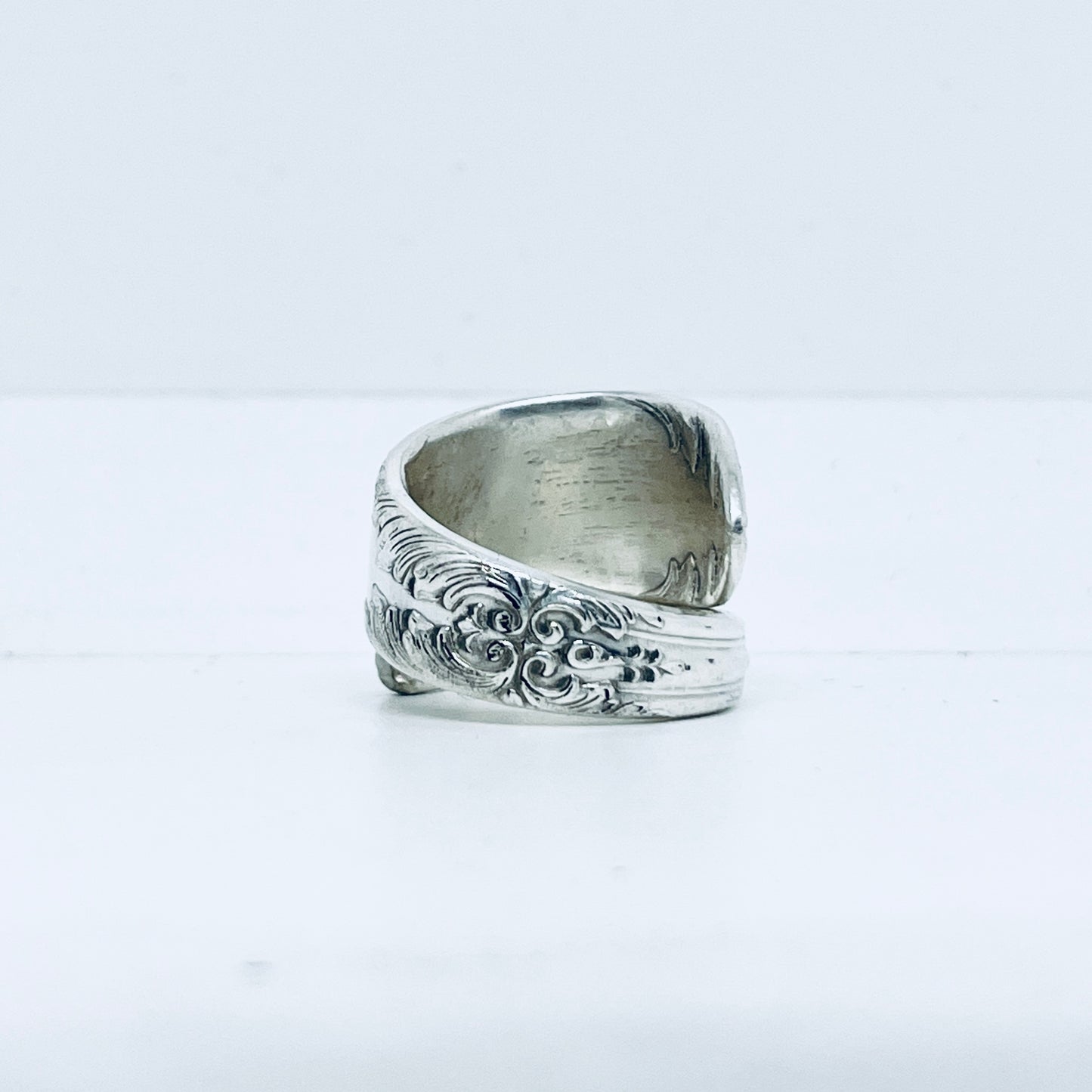 Anello Artigianale Mod. SPIRALE Realizzato con Antica posata in Argento (Prima Metà del ’900)