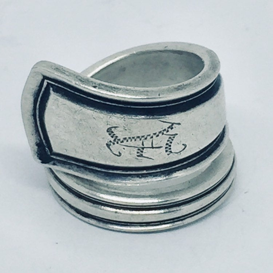 Anello Artigianale con Iniziale A