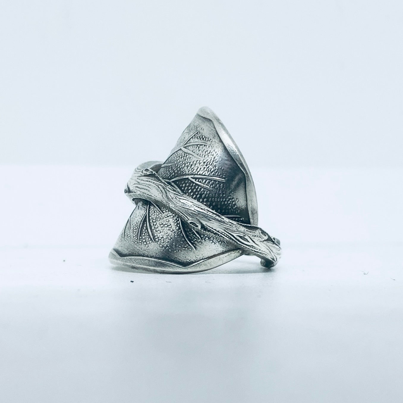 Anello Artigianale CHICCO CAFFÈ Mod. INTERO Realizzato con intero Antico Cucchiaino in Argento (Prima Metà del ’900)