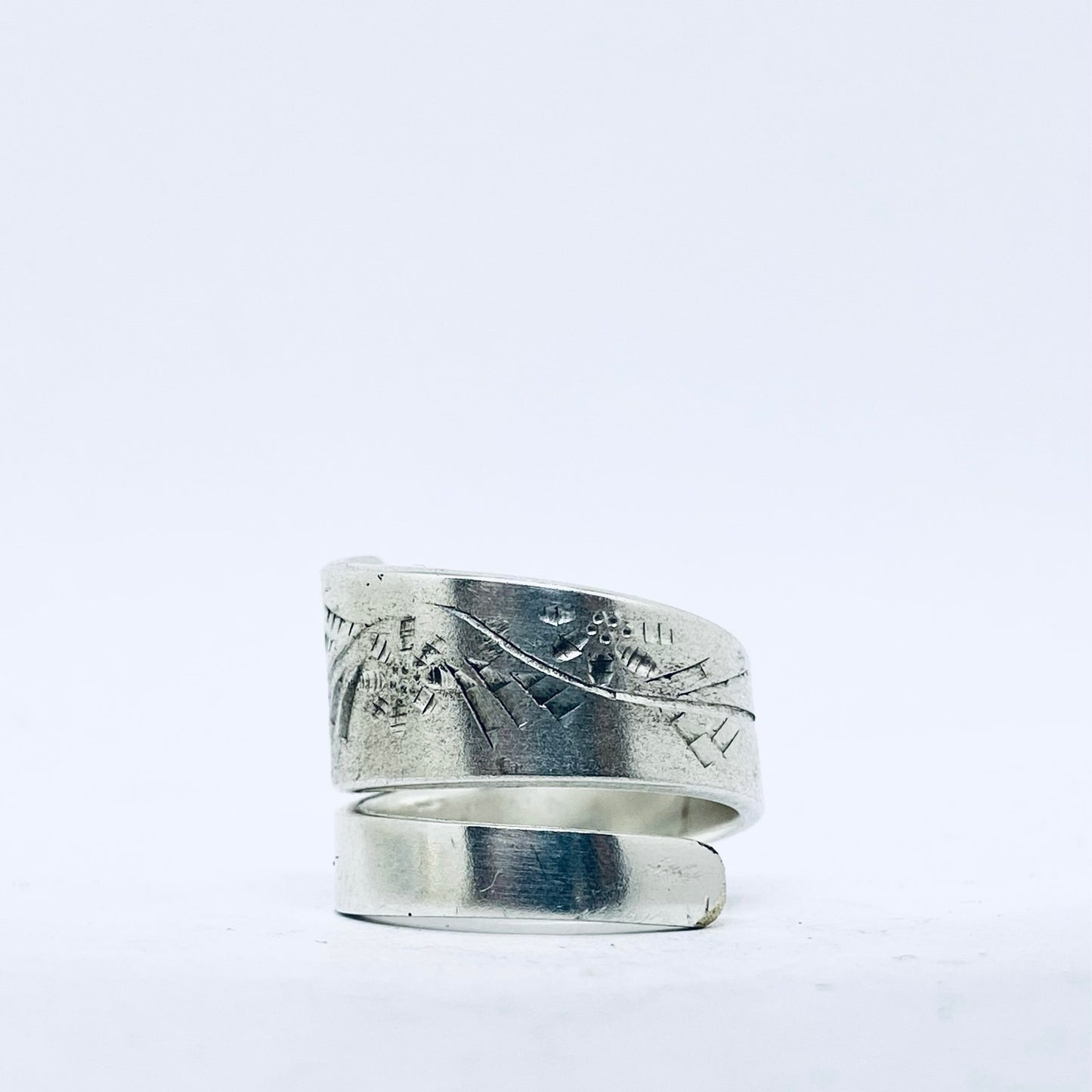 Anello Artigianale Mod. SPIRALE Realizzato con Antica posata in Argento (Prima Metà del ’900)