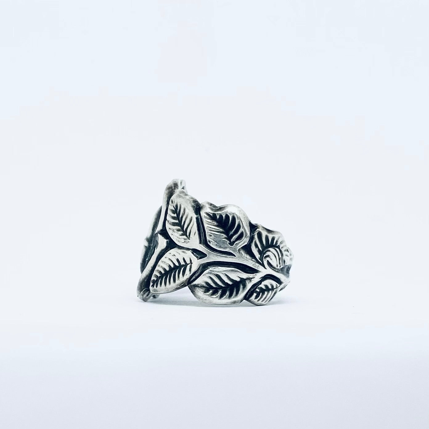 Anello Artigianale ROSA Mod. CLASSICO Realizzato con Antica posata in Argento (Prima Metà del ’900)