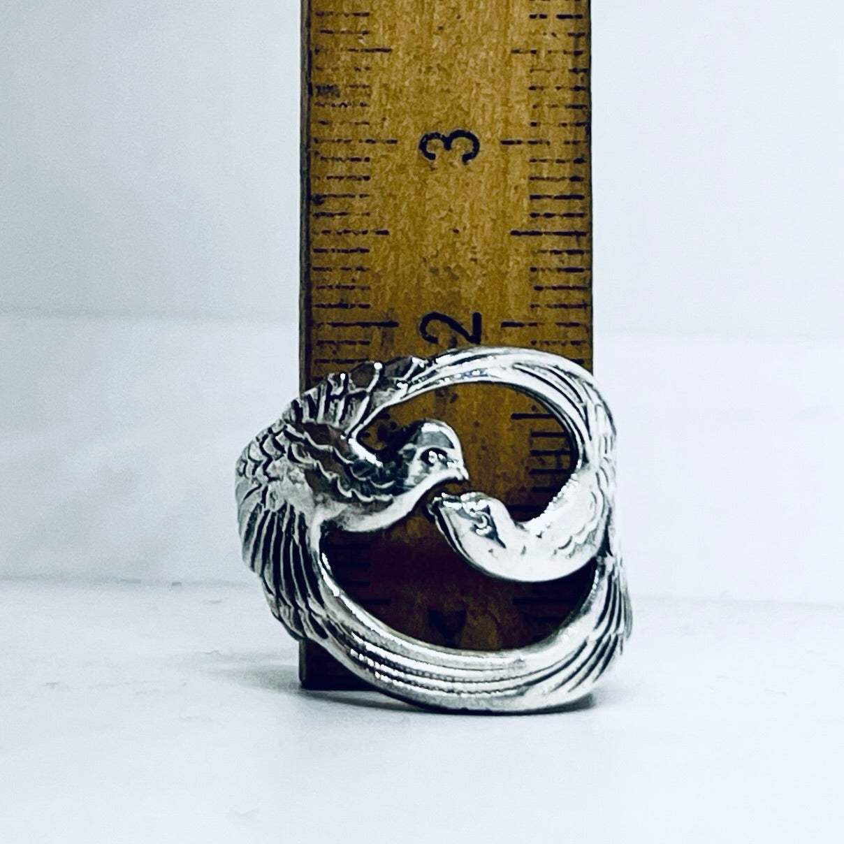 Anello Artigianale PAVONI Mod. SPILLA Realizzato con Antica spilla in Argento (Prima Metà del ’900)