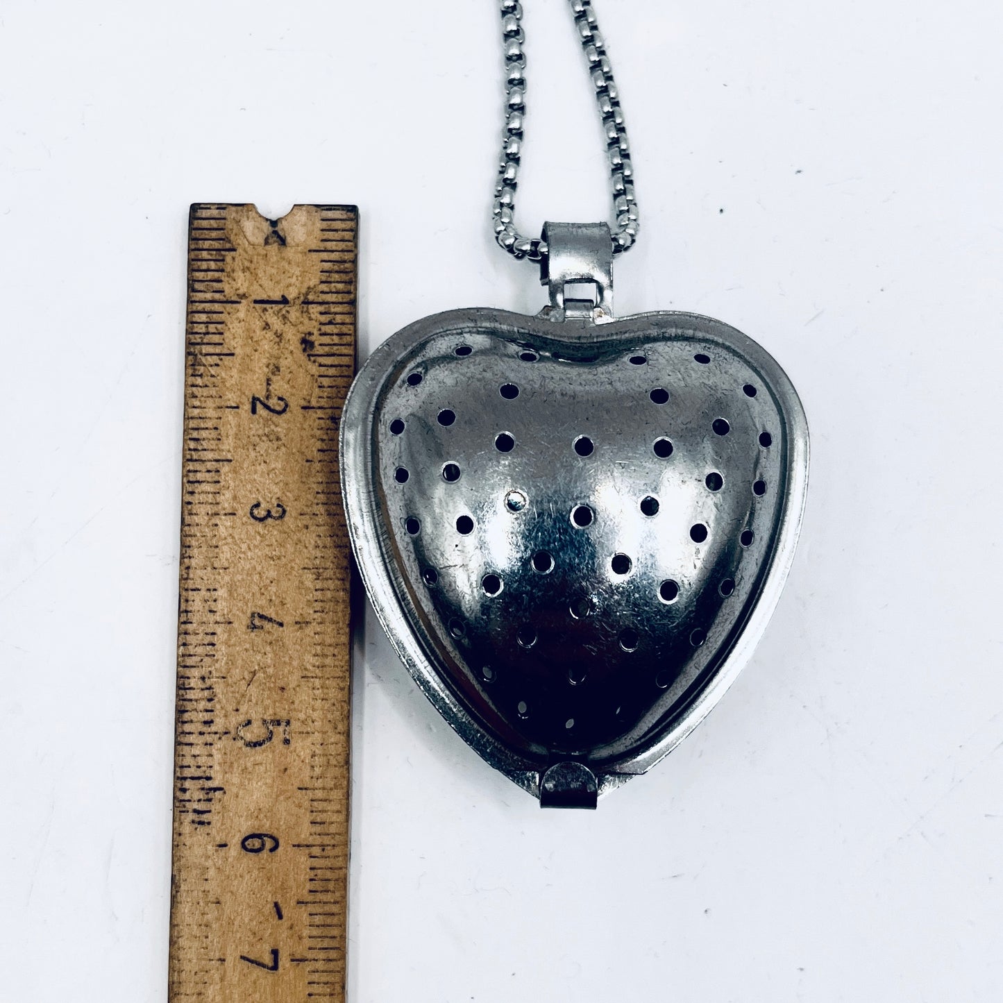 Pendente Artigianale Mod. INFUSORE CUORE Realizzato con Posata in ACCIAIO