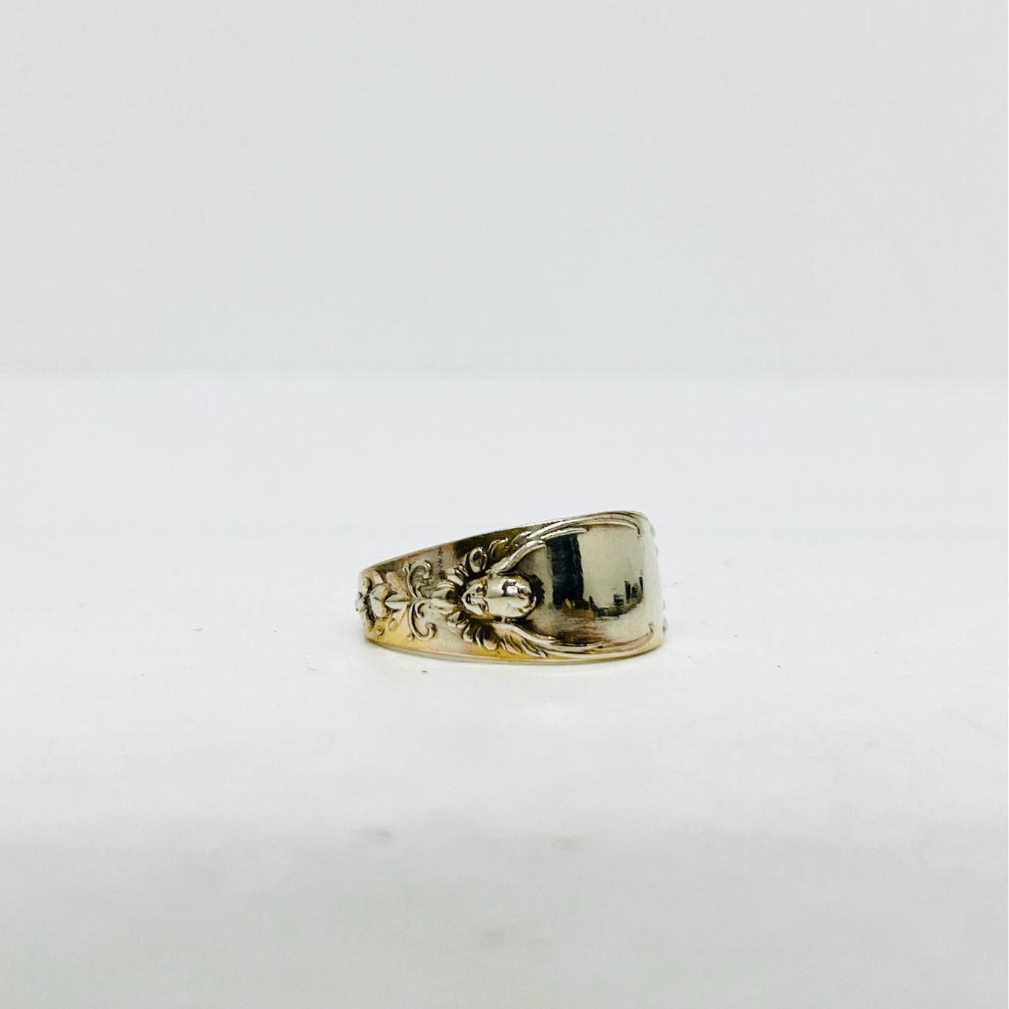 Anello Artigianale ANGELO DORATO Mod. CLASSICO Realizzato con Antica posata in Argento (Prima Metà del ’900)