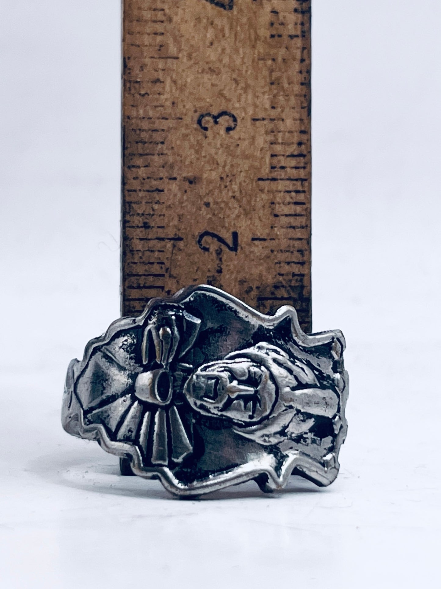 Anello Artigianale Mod. CLASSICO RAS D’AMHARA Realizzato con Antica posata in Argento (Prima Metà del ’900)