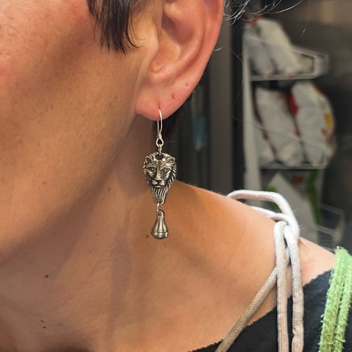 Pendente Artigianale Mod. LEONE SAN MARCO Realizzato con Antica Posata in Argento (Prima Metà del ’900)