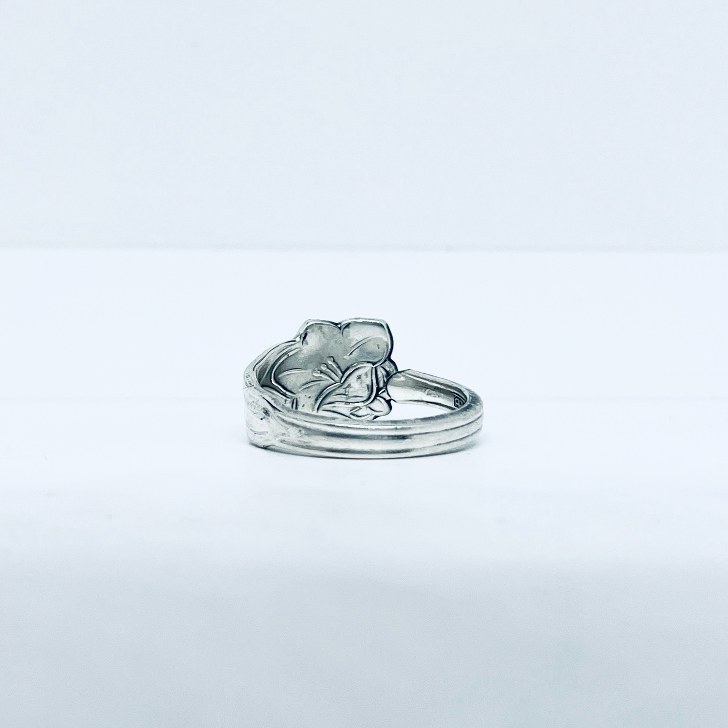 Anello Artigianale CAMPANULA Mod. CLASSICO Realizzato con Antica posata in Argento (Prima Metà del ’900)