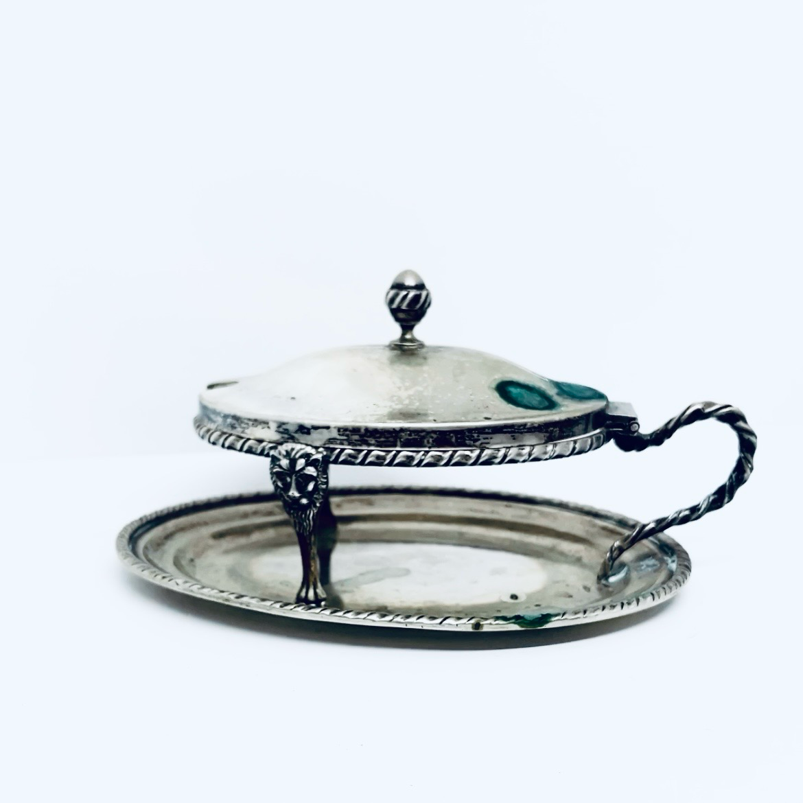Pendente Artigianale Mod. LEONE SAN MARCO Realizzato con Antica Posata in Argento (Prima Metà del ’900)