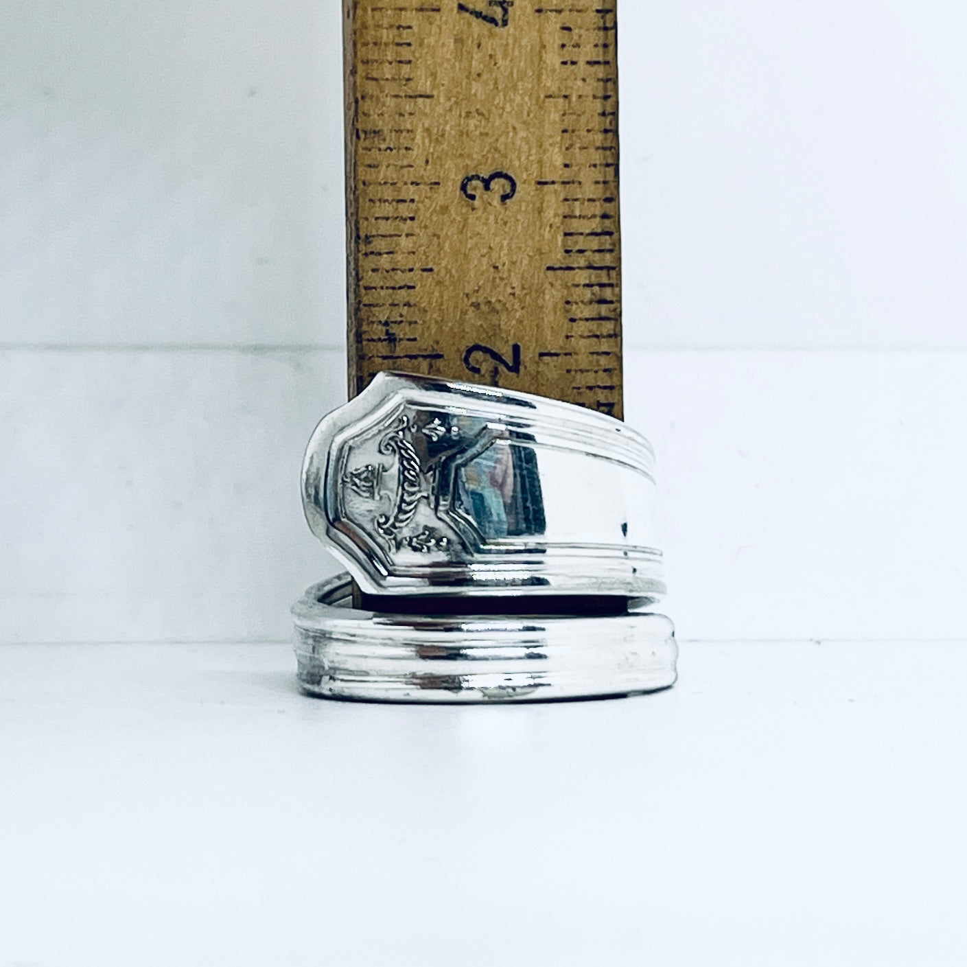 Anello Artigianale Mod. SPIRALE Realizzato con Antica posata in Argento (Prima Metà del ’900)