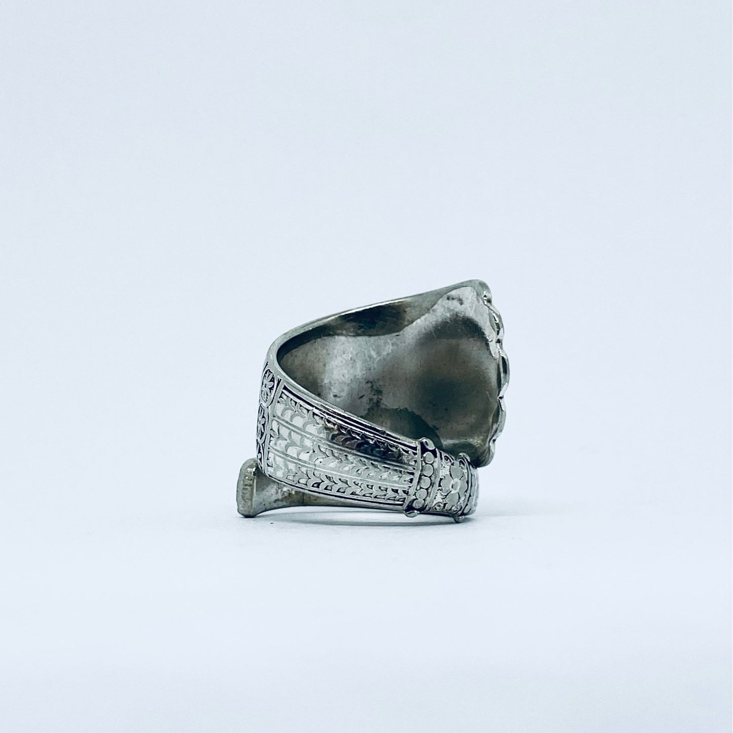 Anello Artigianale Mod. SPIRALE Realizzato con Antica posata in Argento (Prima Metà del ’900)