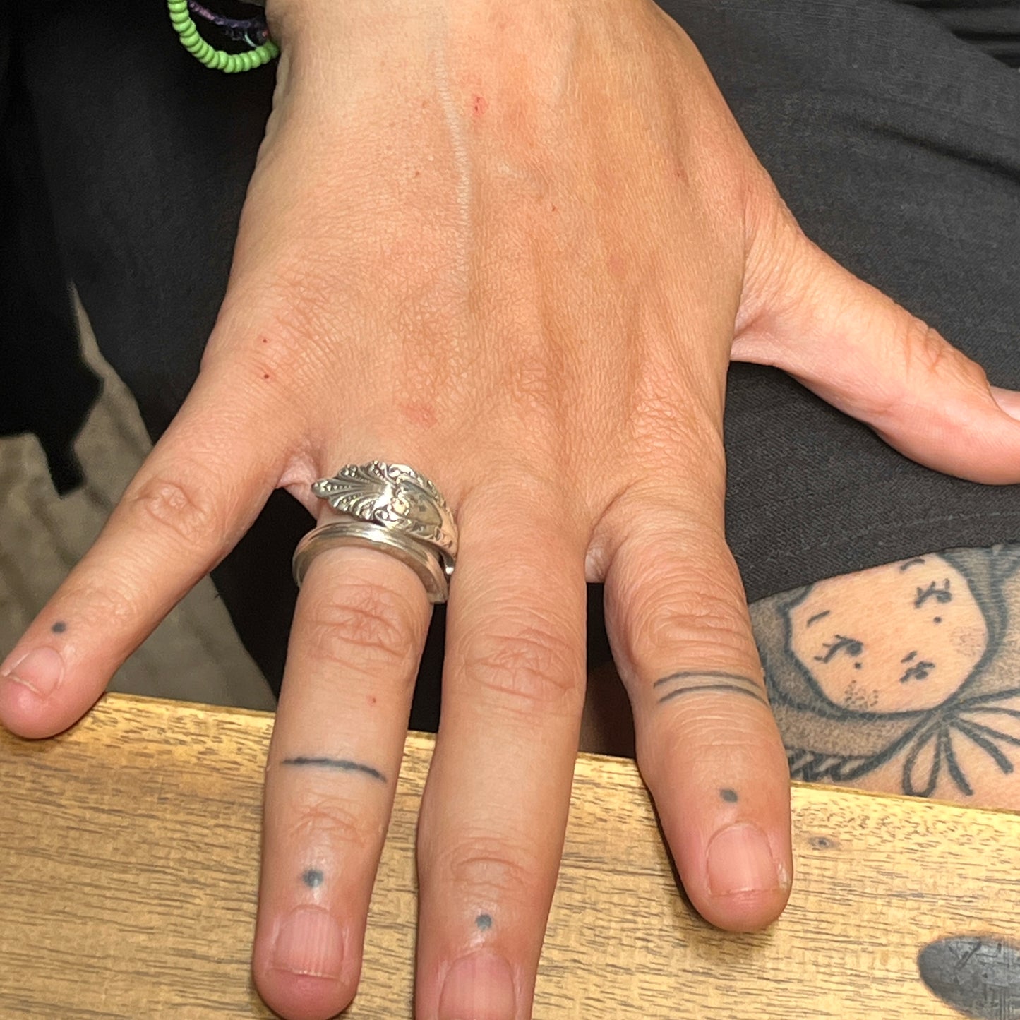 Anello Artigianale Mod. SPIRALE Realizzato con Antica posata in Argento (Prima Metà del ’900)