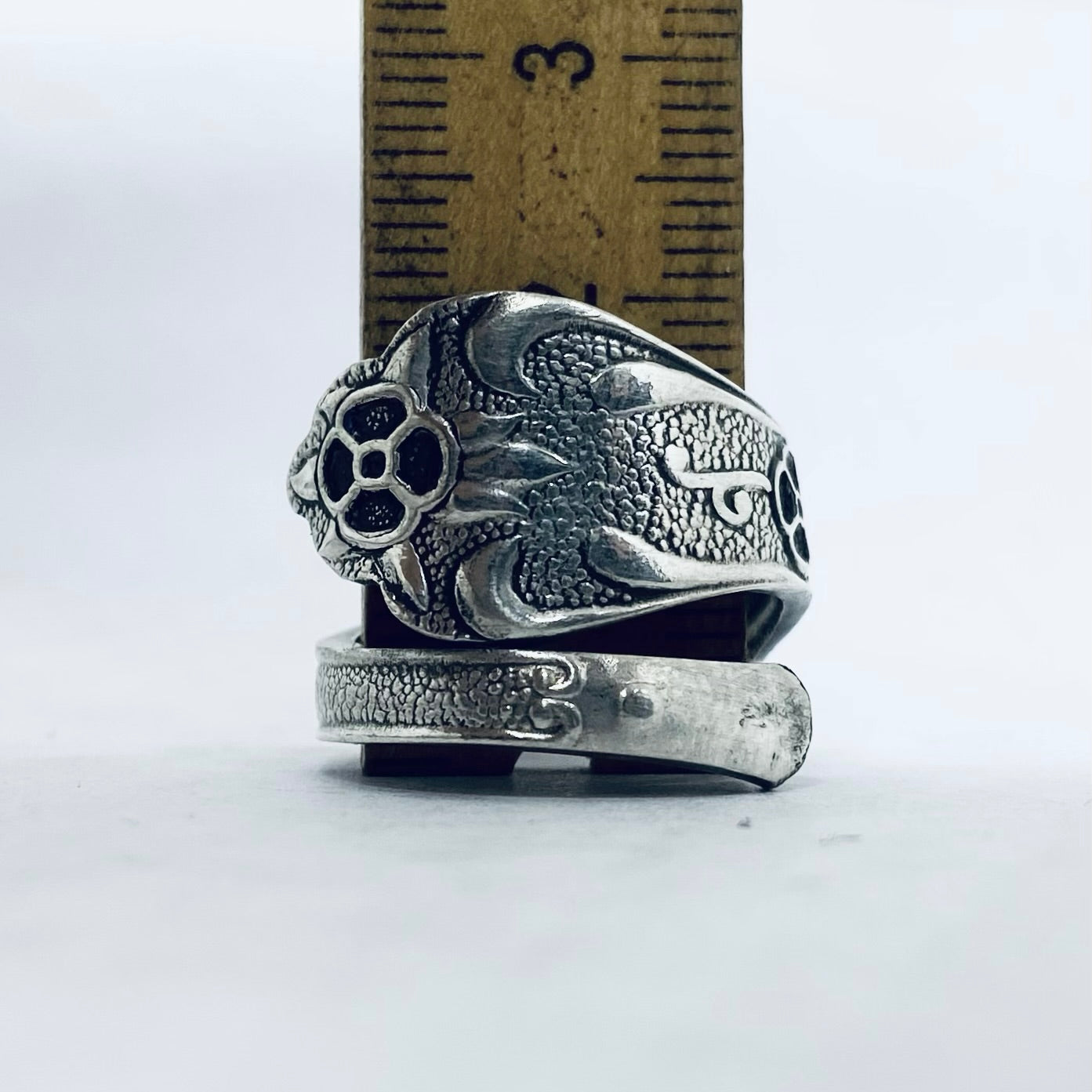 Anello Artigianale RUSSIA Mod. CLASSICO/SPIRALE Realizzato con Antica posata in Argento (Prima Metà del ’900)