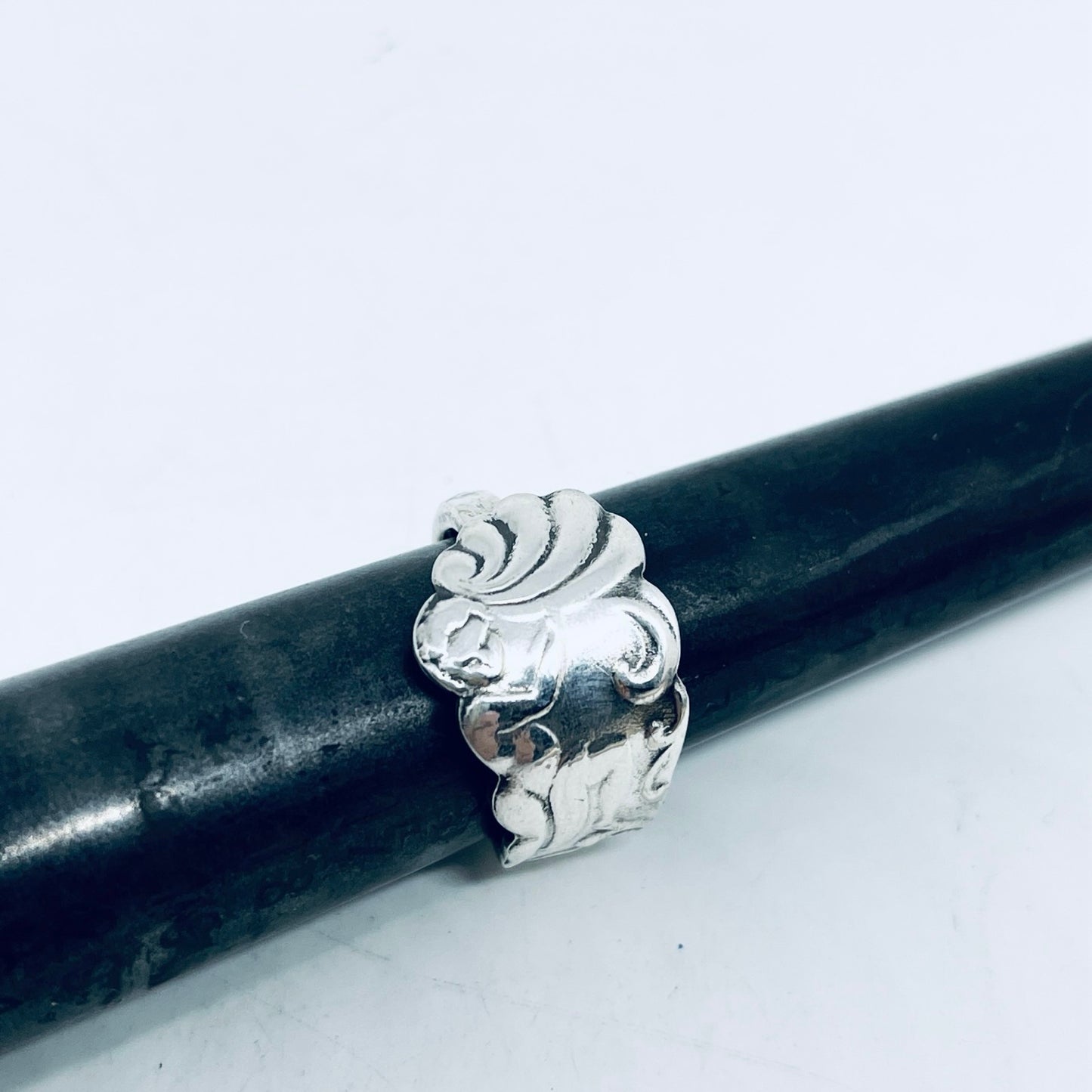 Anello Artigianale PUTTO Mod. CLASSICO Realizzato con Antica posata in Argento (Prima Metà del ’900)