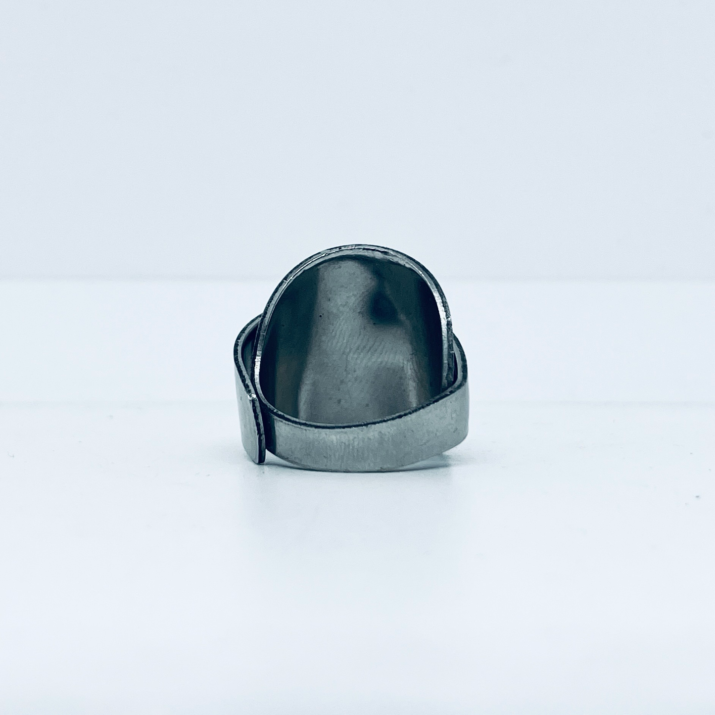 Anello Artigianale TESTER Mod. INTERO Realizzato con posata in Acciaio