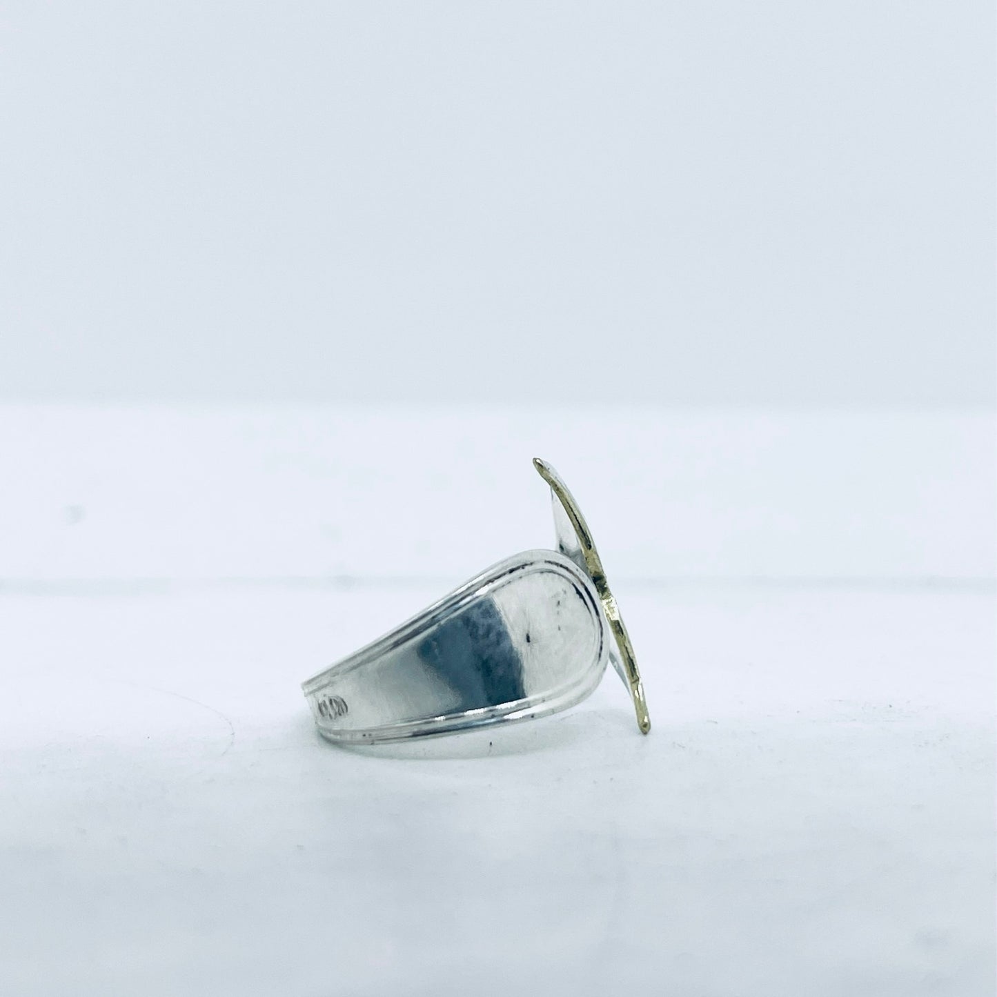 Anello Artigianale Mod. MINICODA#04 Realizzato con Antica posata in Argento (Prima Metà del ’900)