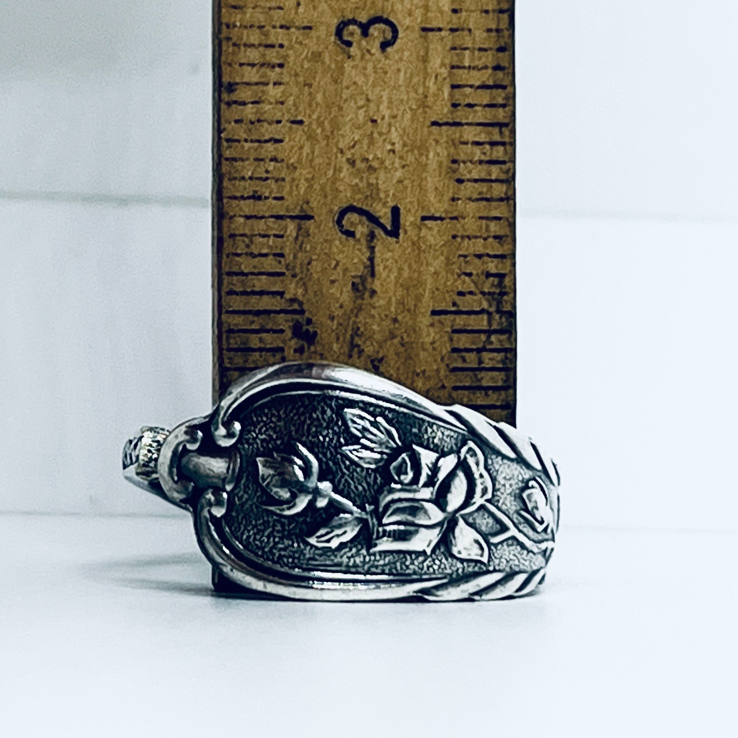 Anello Artigianale ROSE Mod. CLASSICO Realizzato con Antica posata in Argento (Prima Metà del ’900)