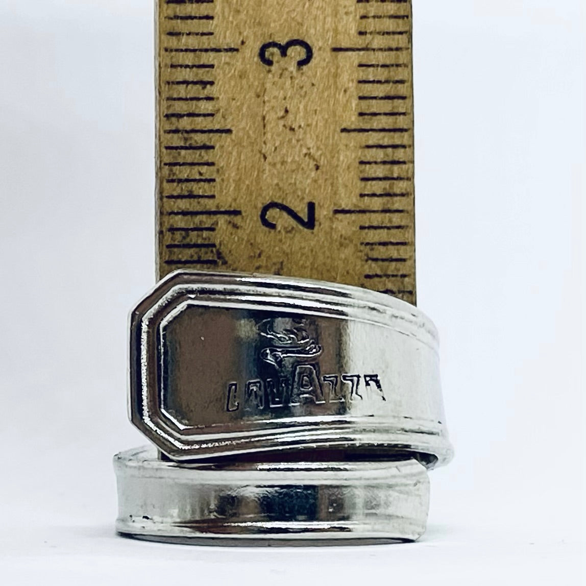 Anello Artigianale LAVAZZA Mod. CLASSICO/SPIRALE Realizzato con Antica posata in Argento (Prima Metà del ’900)