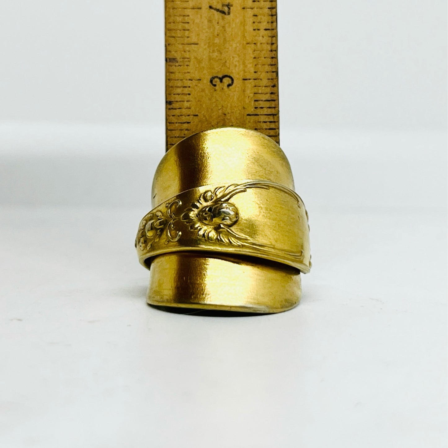 Anello Artigianale ANGELO Mod. INTERO Realizzato con intero Antico Cucchiaino in Argento (Prima Metà del ’900)