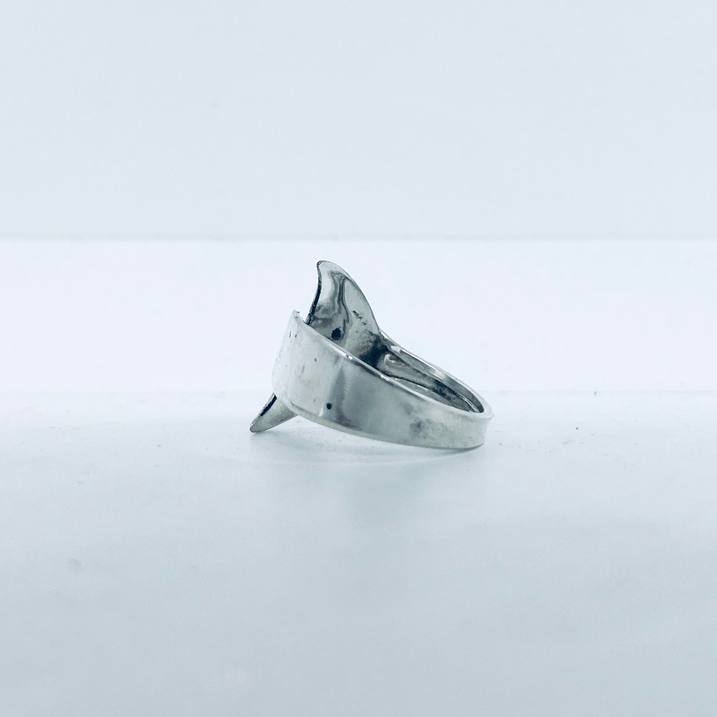 Anello Artigianale Mod. MINICODA#10 Realizzato con Antica posata in Argento (Prima Metà del ’900)