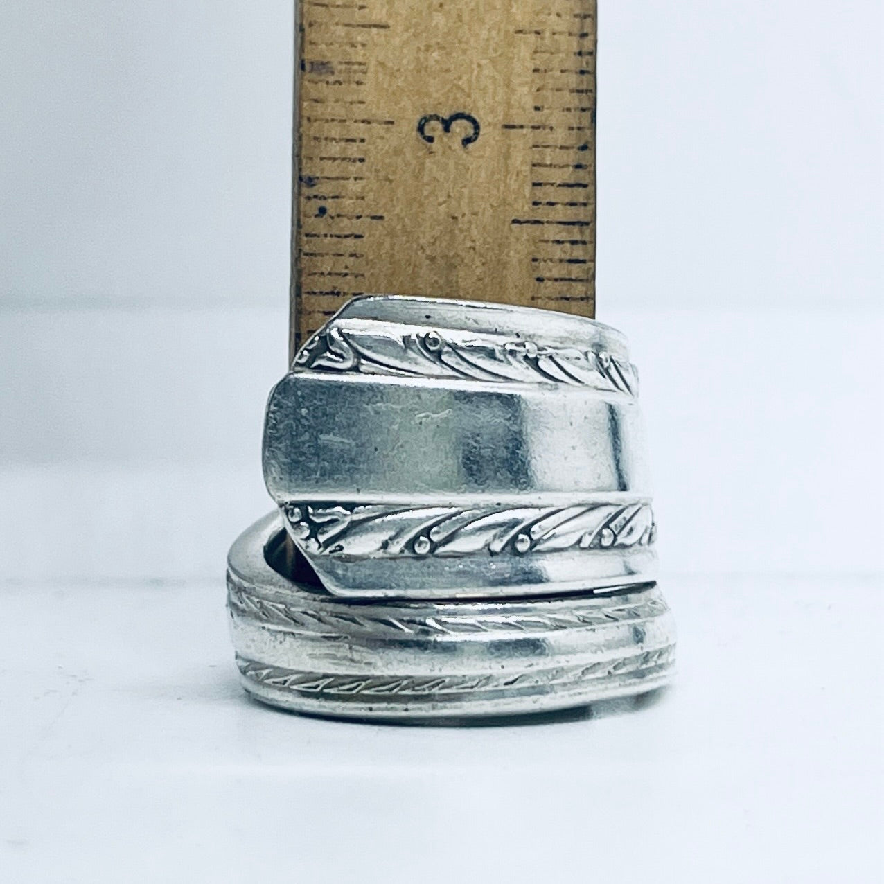 Anello Artigianale Mod. SPIRALE Realizzato con Antica posata in Argento (Prima Metà del ’900)