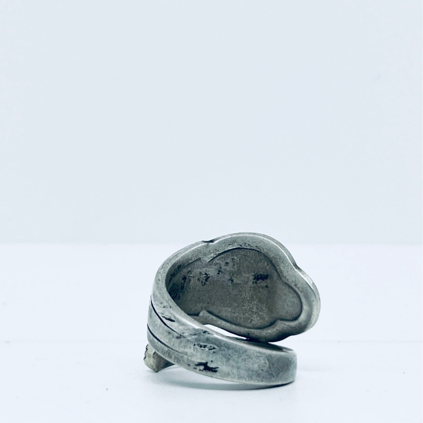 Anello Artigianale CROCE GINNASTI 4F Mod. SPIRALE Realizzato con Antica posata in Argento (Prima Metà del ’900)